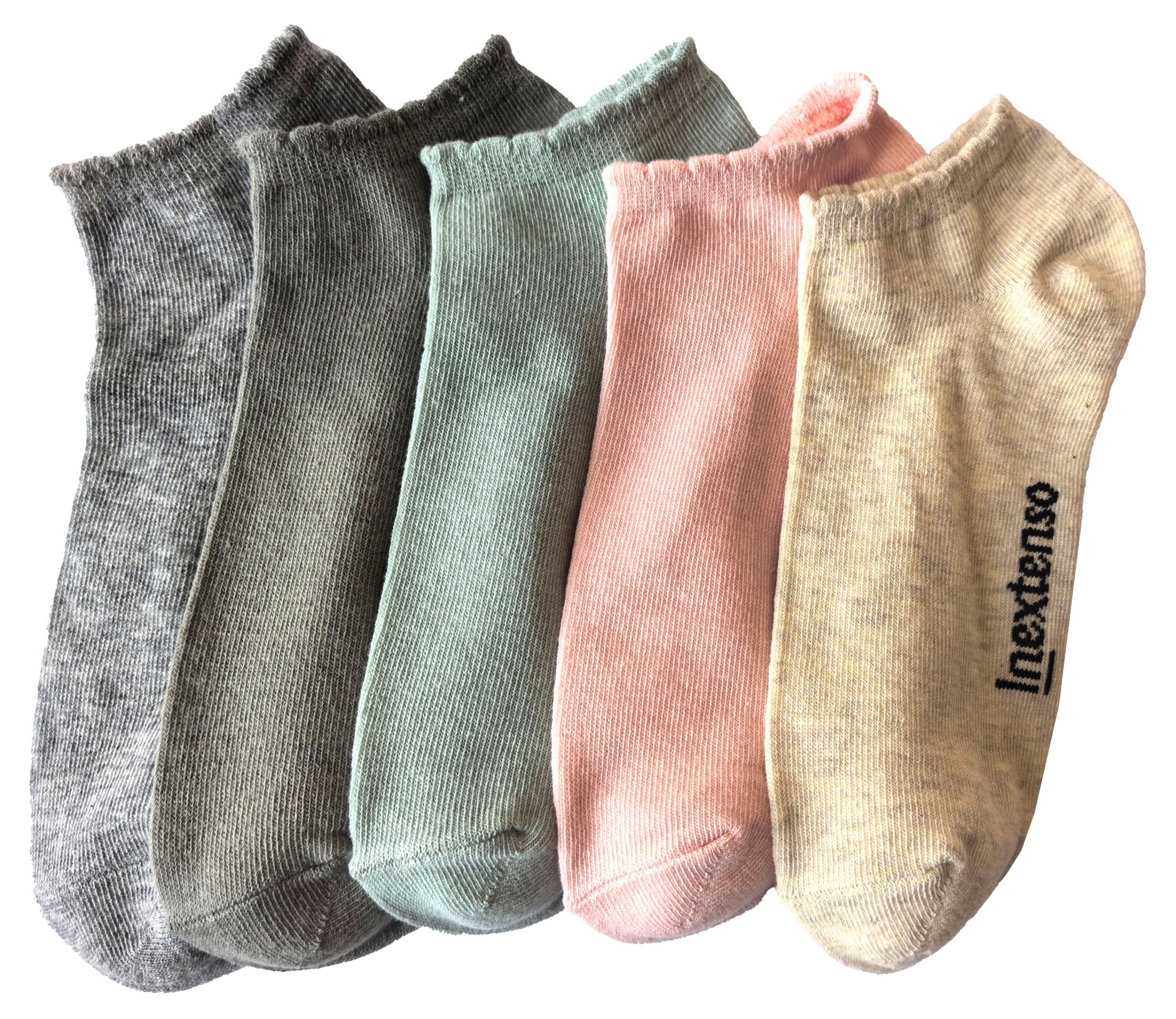 Изображение товара Носки женские InExtenso Ассорти укороченные 5 пар, р. 35/38 - 39/42