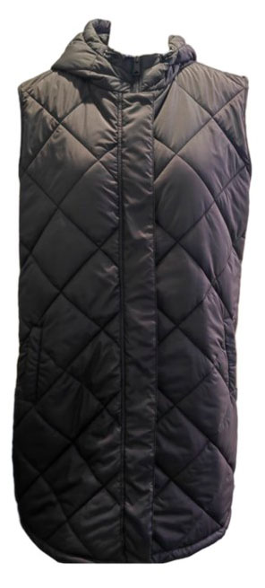 Изображение товара Жилет женский InExtenso удлиненный с капюшоном черный, р.S-XXL