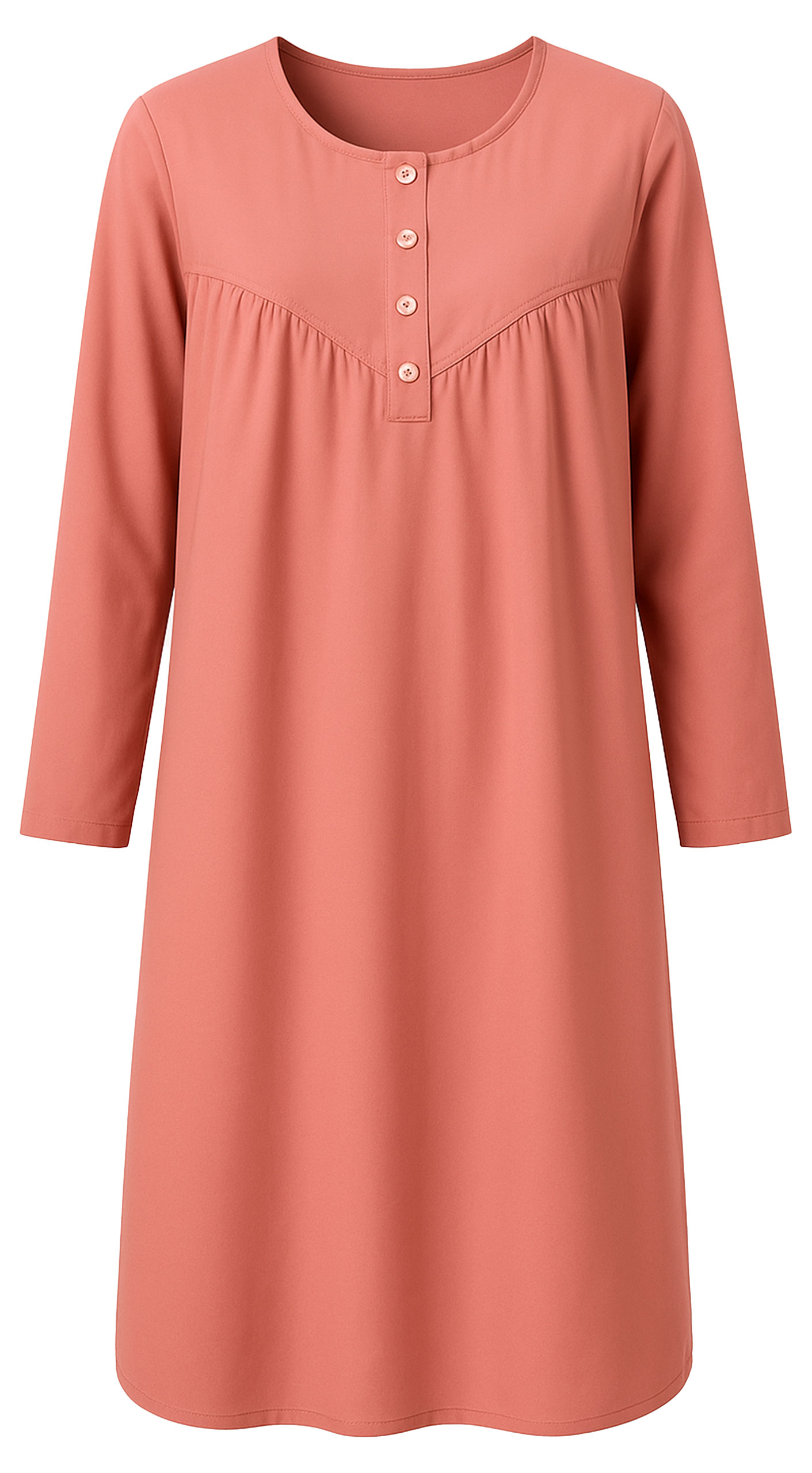 Изображение товара Сорочка женская InExtenso с длинным рукавом розовая, р. S-XXL