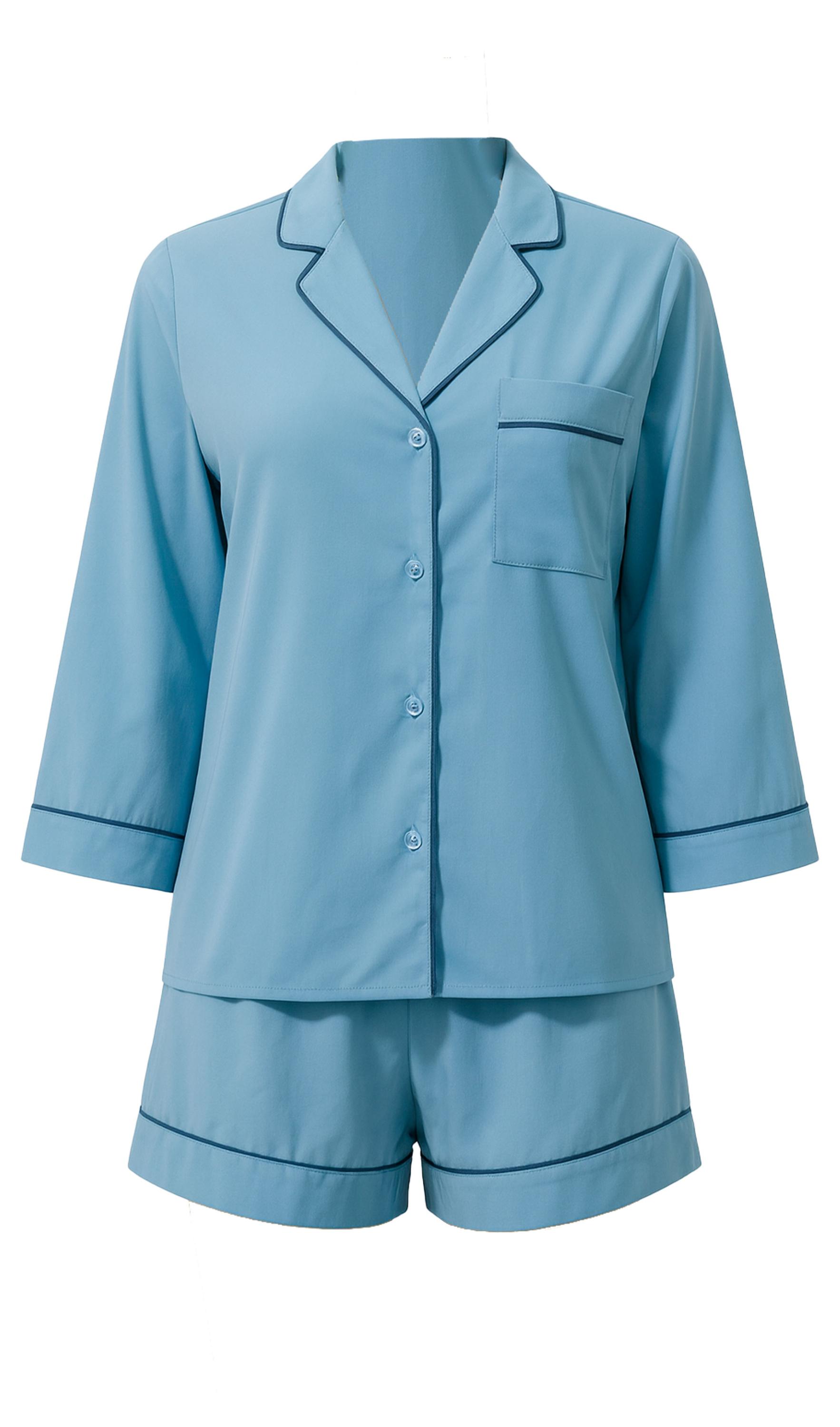 Изображение товара Пижама InExtenso Женская Синяя Длинный рукав 88% вискоза 12% полиэстер