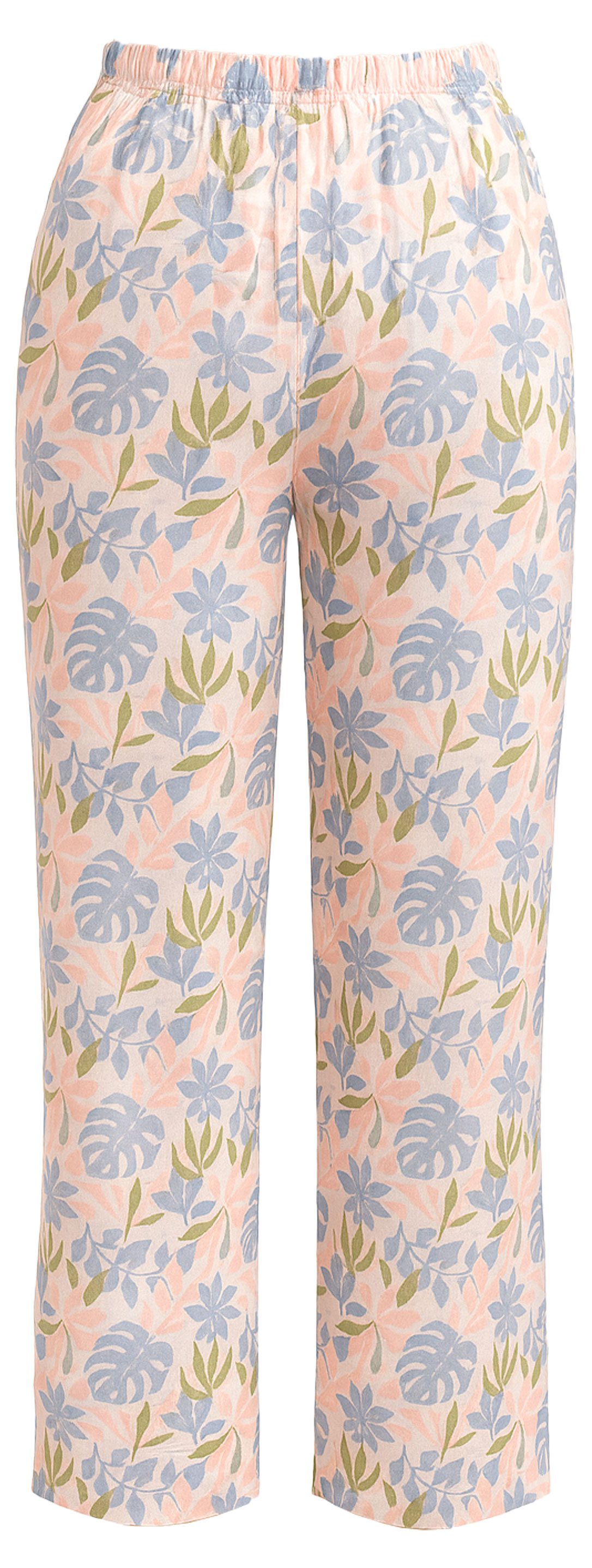 Изображение товара Брюки домашние женские InExtenso светло-розовые с рисунком листьев, р. S-XXL