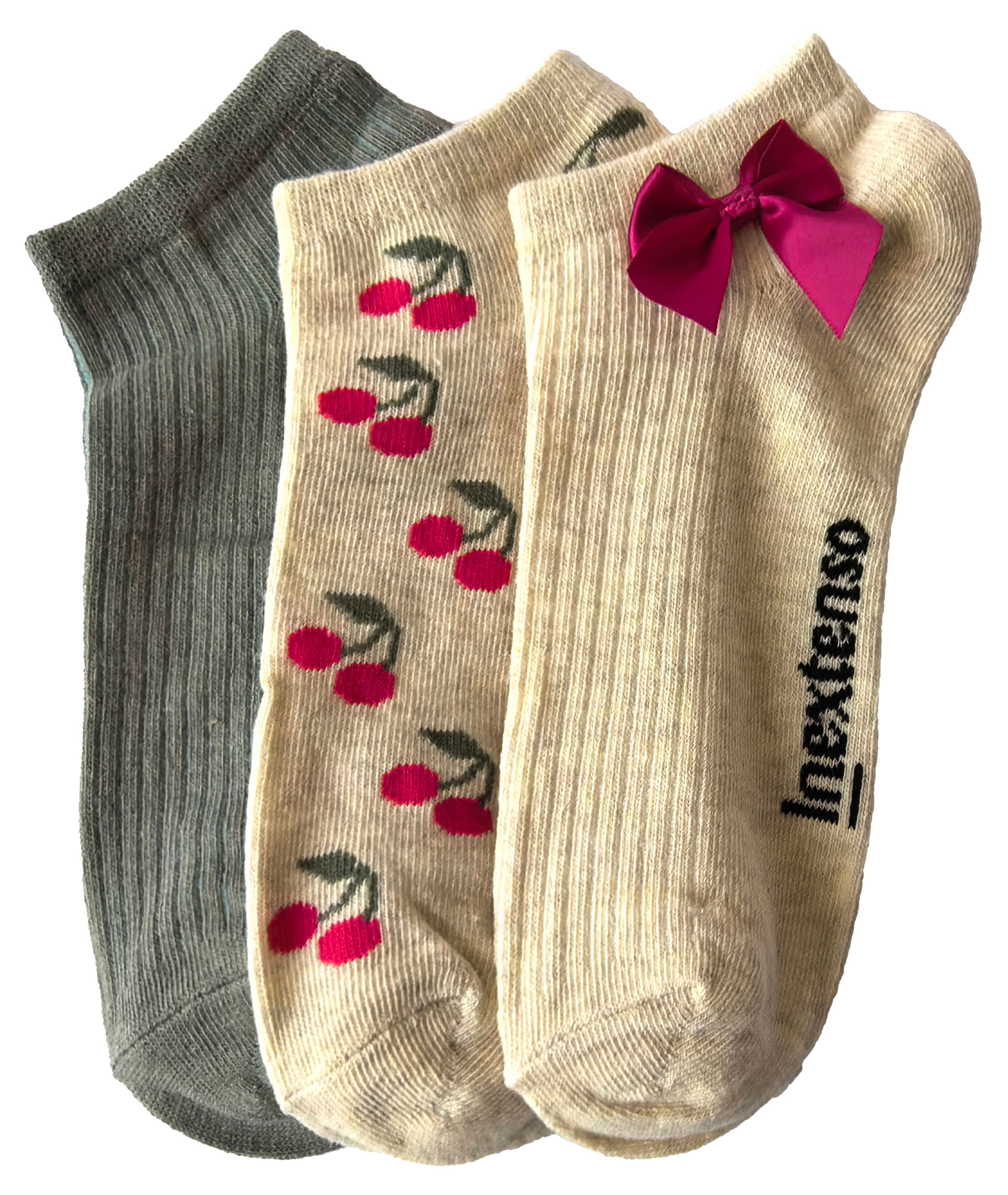 Изображение товара Носки женские InExtenso Ассорти укороченные фант 3 пары, р. 35/38 - 39/42