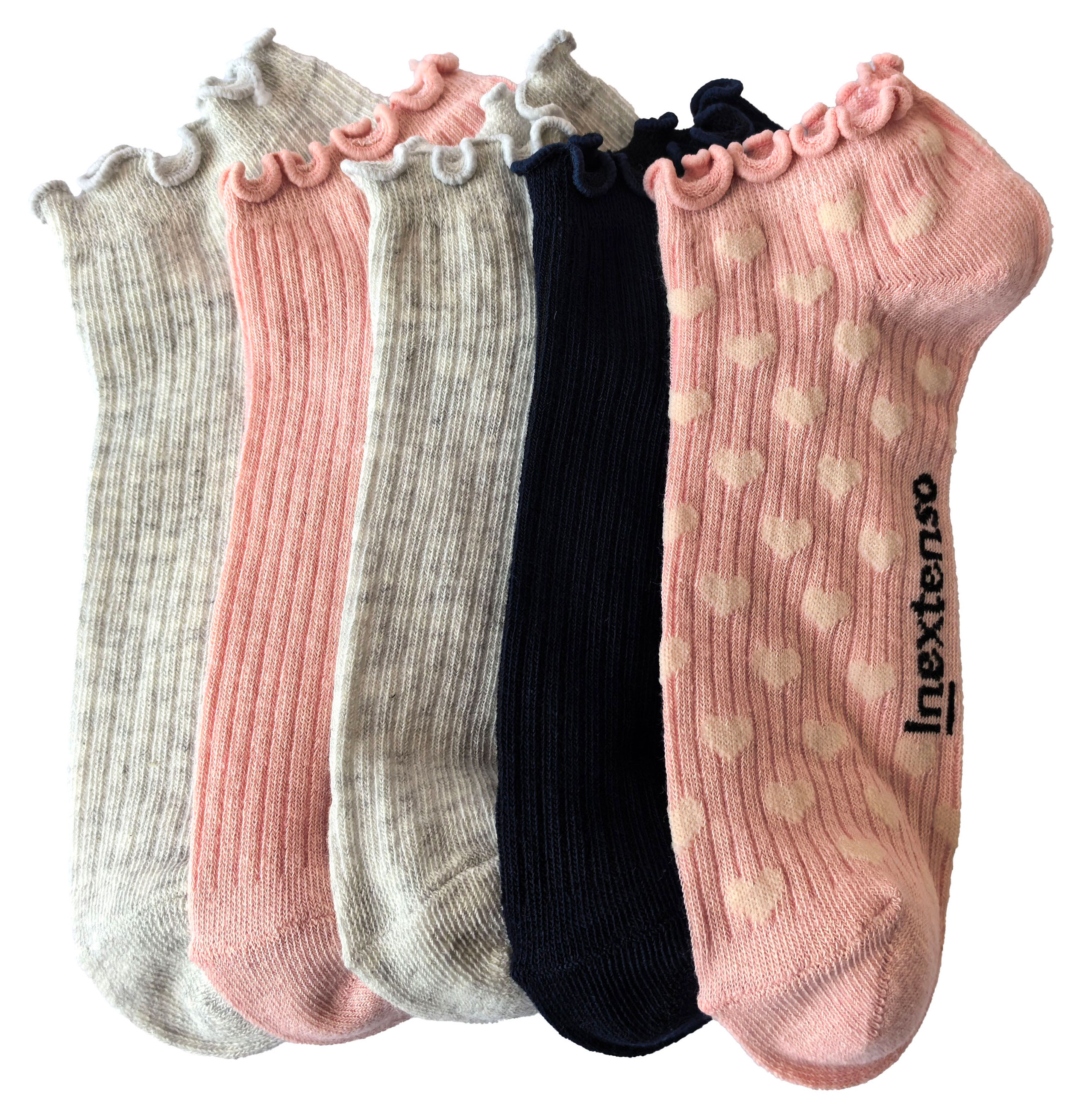 Изображение товара Носки женские InExtenso Ассорти укороченные фант 5 пар, р. 35/38 - 39/42