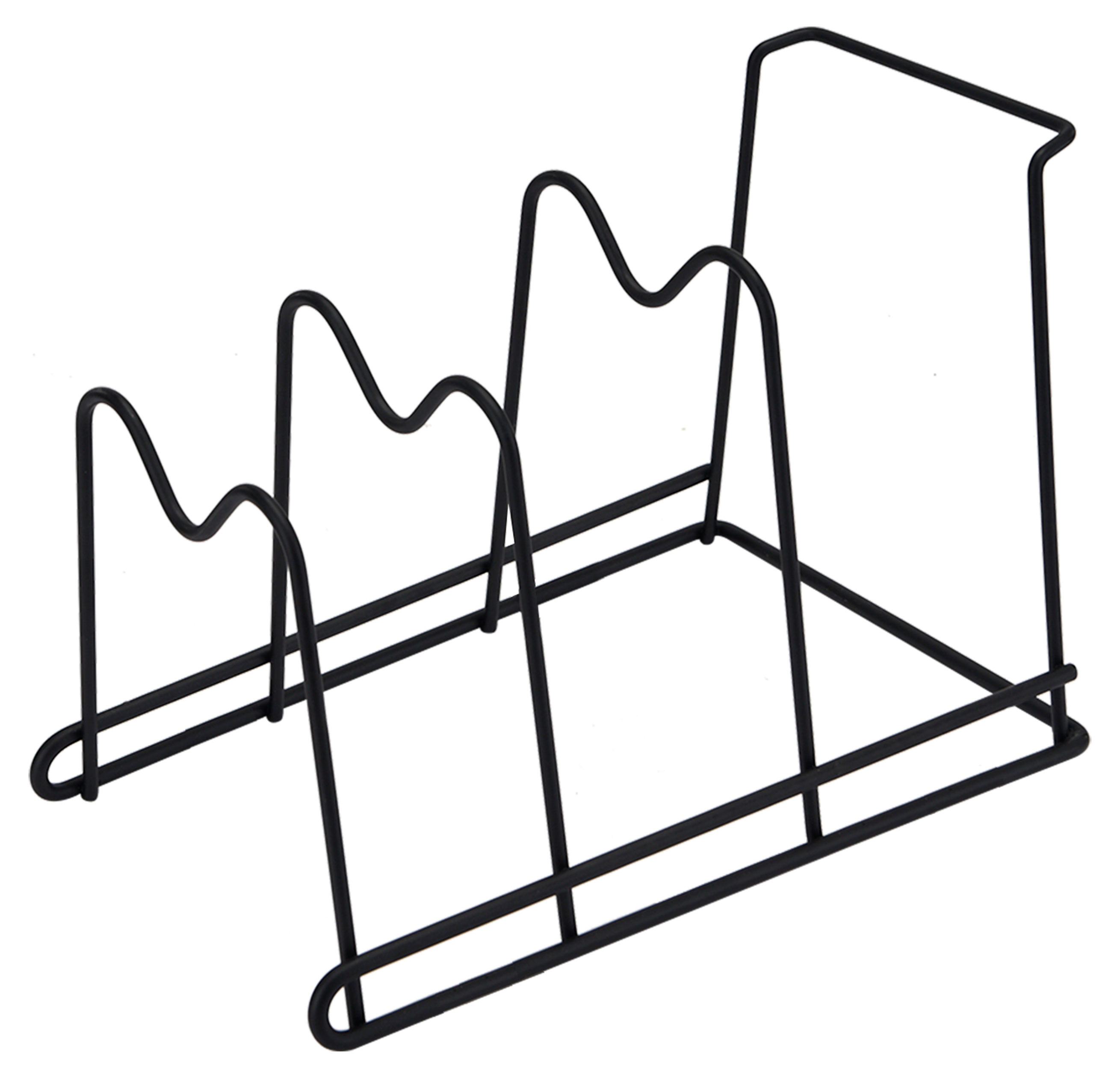 Изображение товара Подставка для посуды Actuel с тремя отсеками черная, 30х19,7х21 см