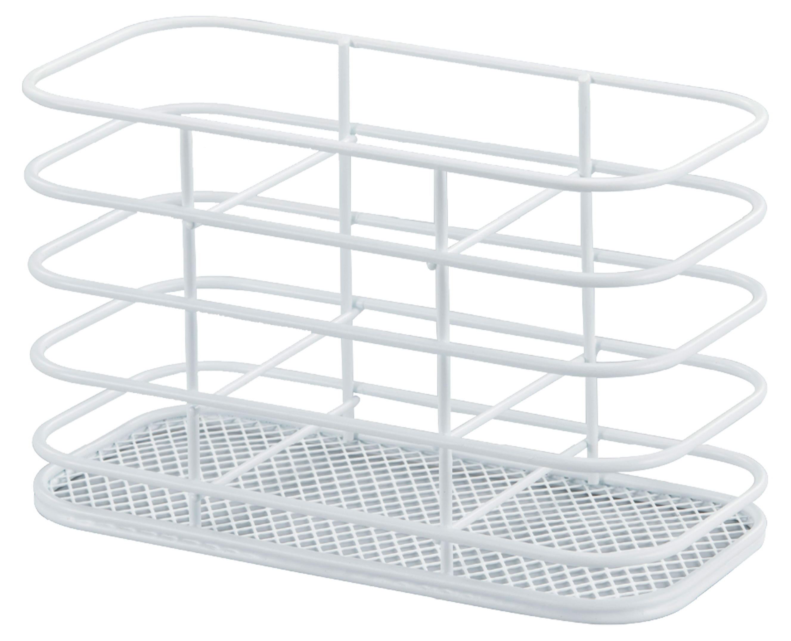 Изображение товара Сушилка для столовых приборов Actue металлическая белая, 19х9х11,8 см