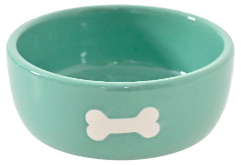 

Миска для собак керамическая голубая, 11х11х4 см