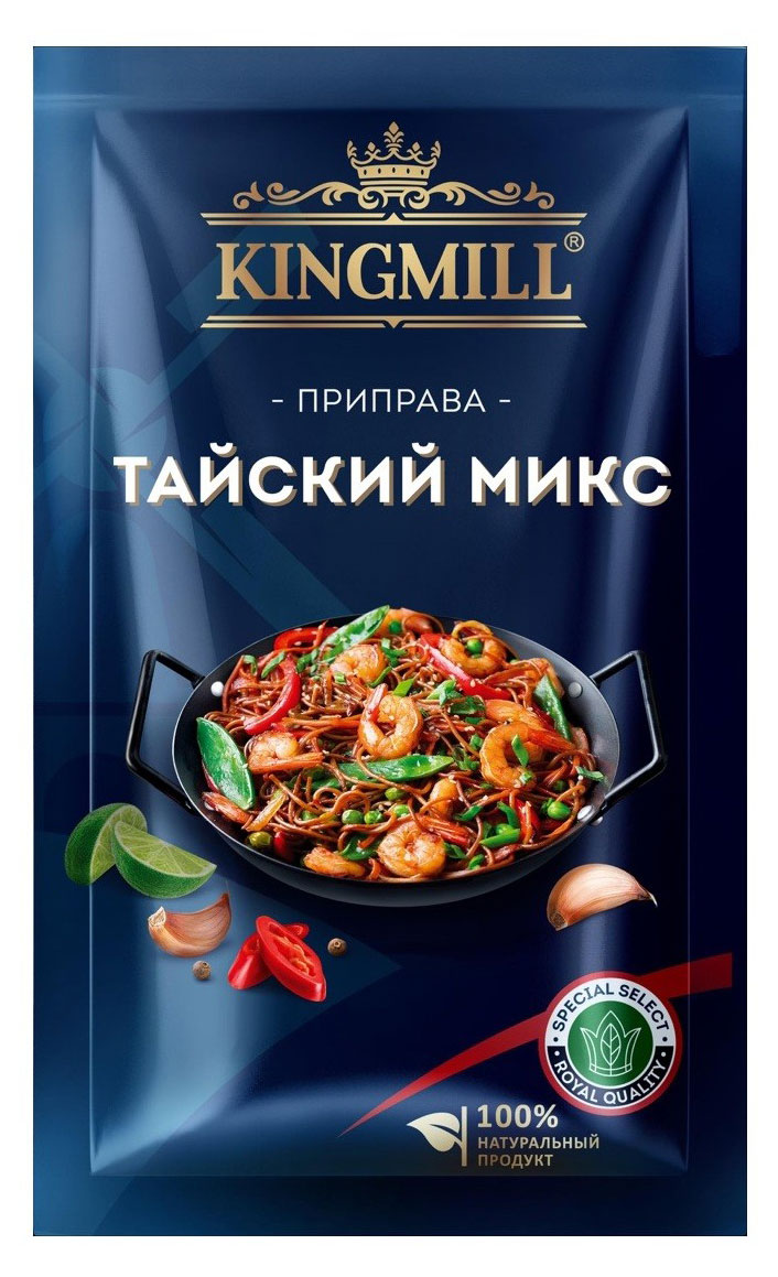 Изображение товара Приправы KINGMILL Тайский микс (20 г) для морепродуктов, овощей и риса