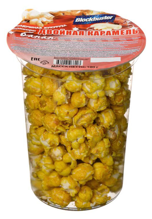 Изображение товара Попкорн Blockbuster Двойная карамель банан