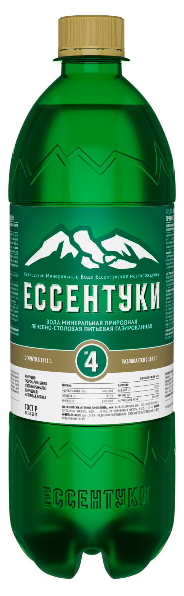 Изображение товара Вода Ессентуки №4 газированная лечебно-столовая 0.75 л