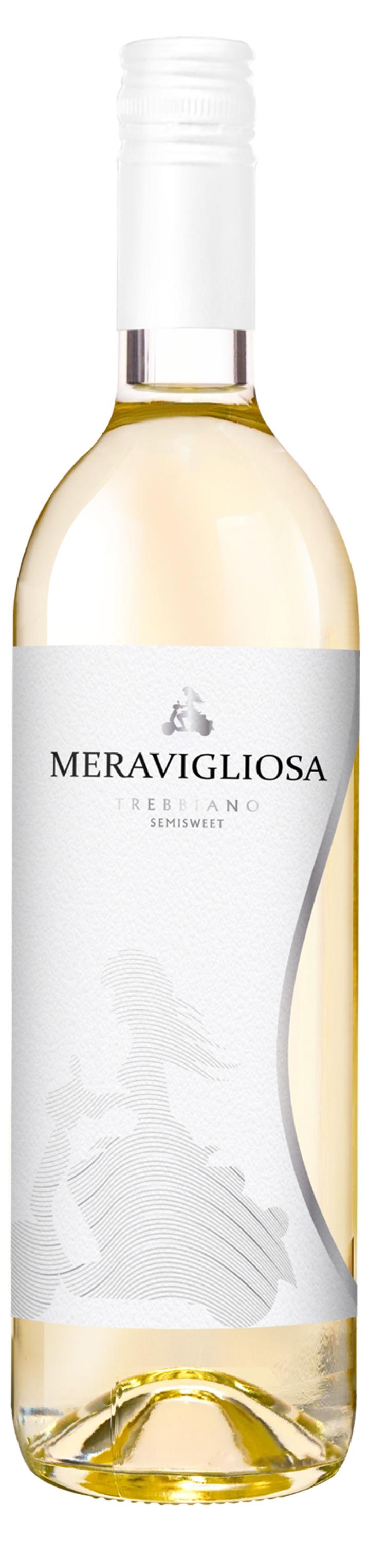 Изображение товара Вино Meravigliosa Trebbiano белое полусладкое Беларусь, 0,75 л