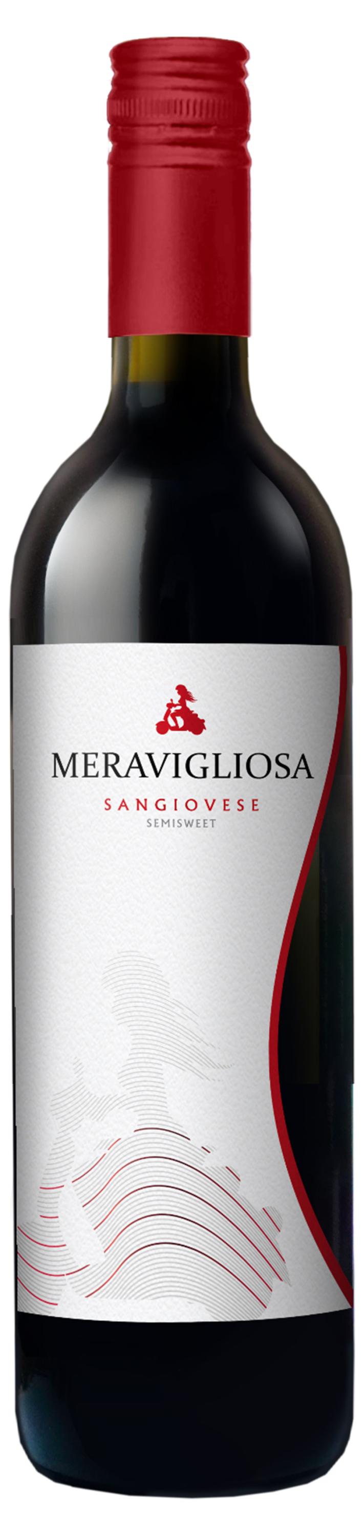 Изображение товара Вино Meravigliosa Sangiovese красное полусладкое Беларусь, 0,75 л