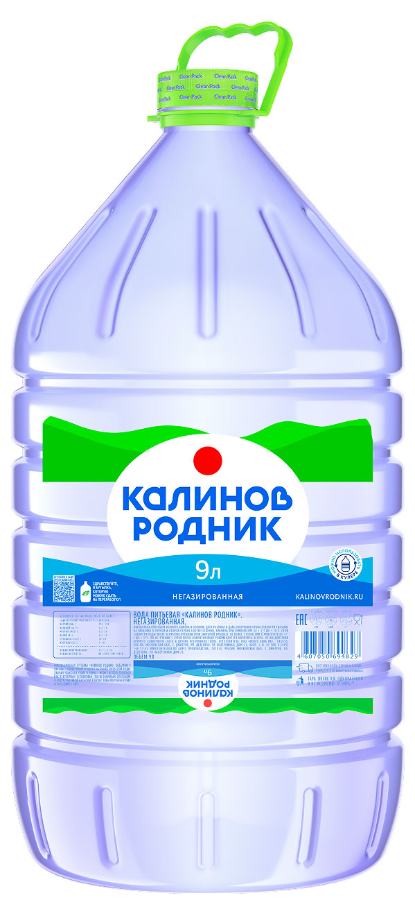 Изображение товара Вода Калинов Родник 9 л - Фонте Аква, негазированная питьевая, для кулера