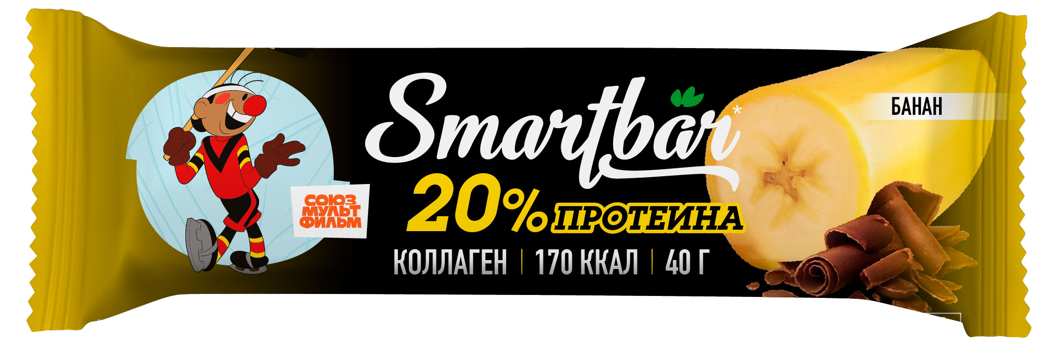 Изображение товара Протеиновый батончик Smartbar Банан в темной глазури 40 г