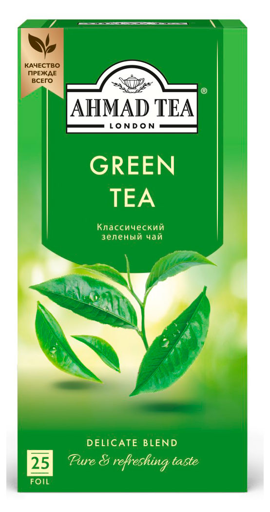Изображение товара Зеленый чай Ahmad Tea 25х2 г высшее качество антиоксиданты витамин