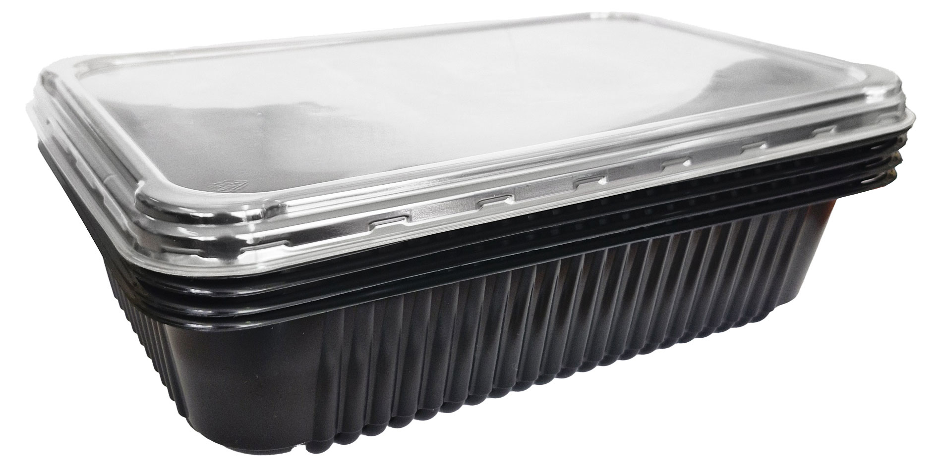 Изображение товара Контейнеры одноразовые с крышками полипропиленовые 2 л, 4 шт