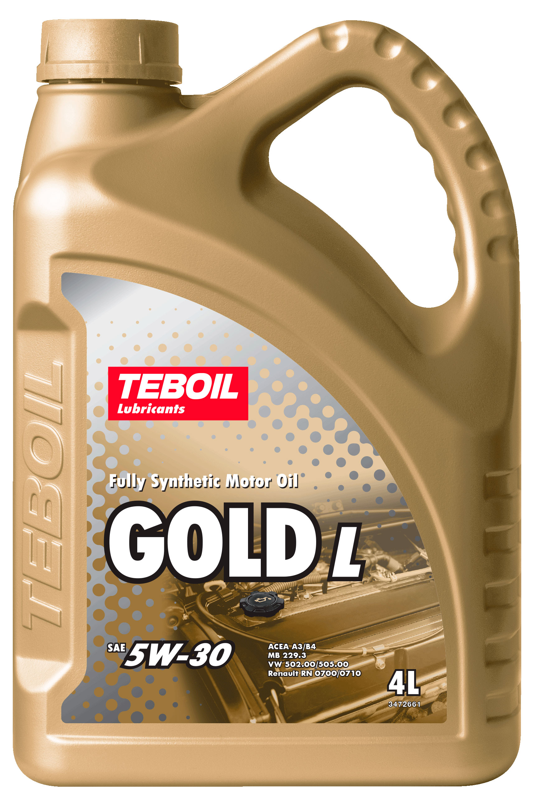 Изображение товара Масло моторное Teboil Gold L 5W-30 синтетическое, 4 л