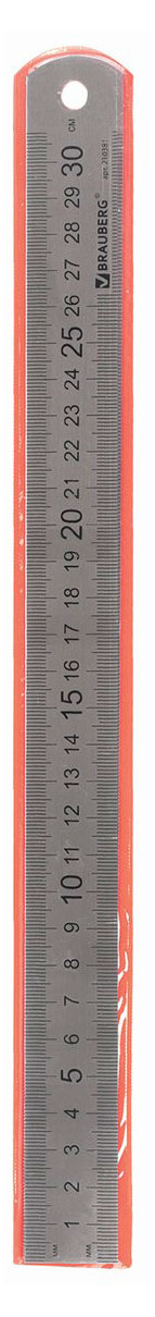 Изображение товара Линейка металлическая BRAUBERG, 30 см