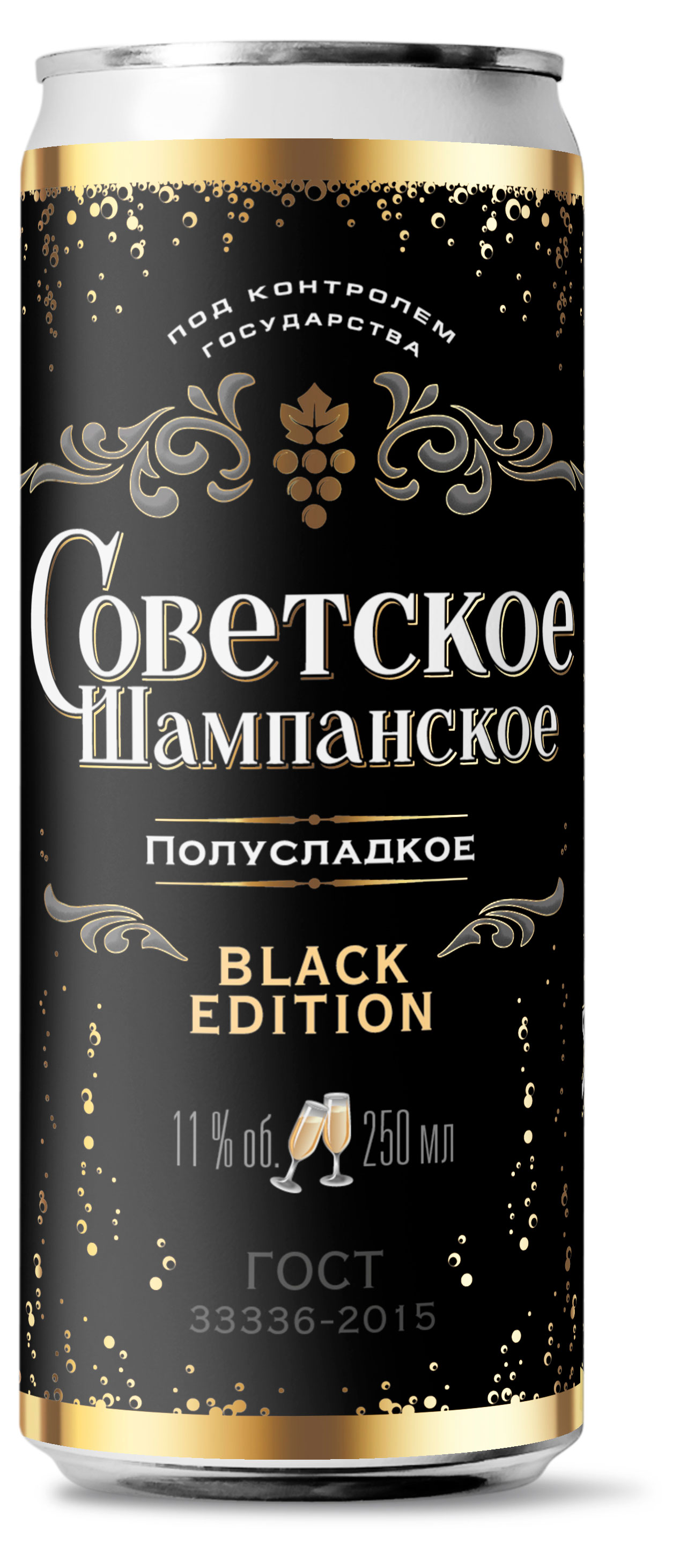 Изображение товара Игристое вино «Советское Шампанское» белое полусладкое Россия, 0,25 л
