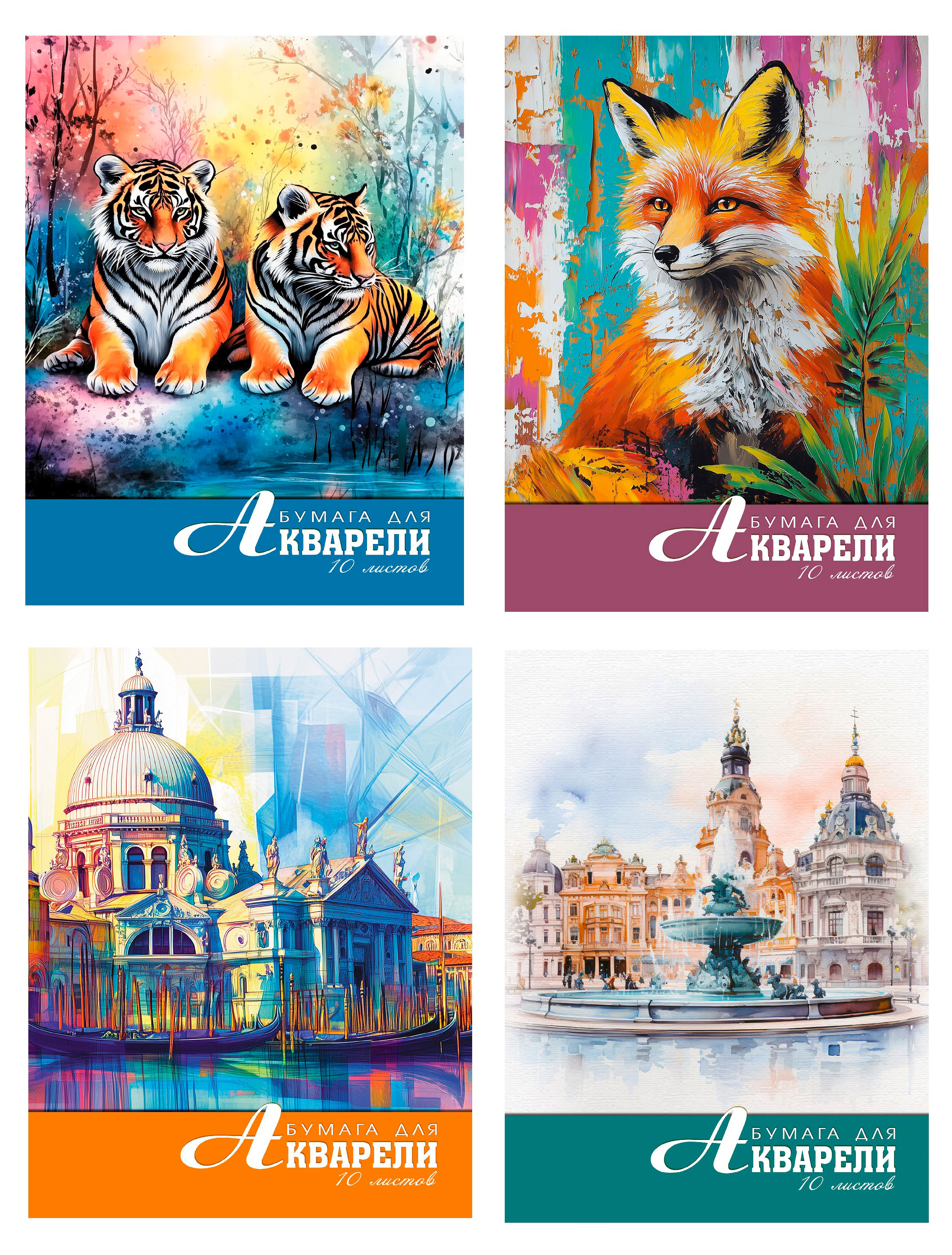 

Папка для акварели АппликА А4 10 л, 1 шт в ассортименте