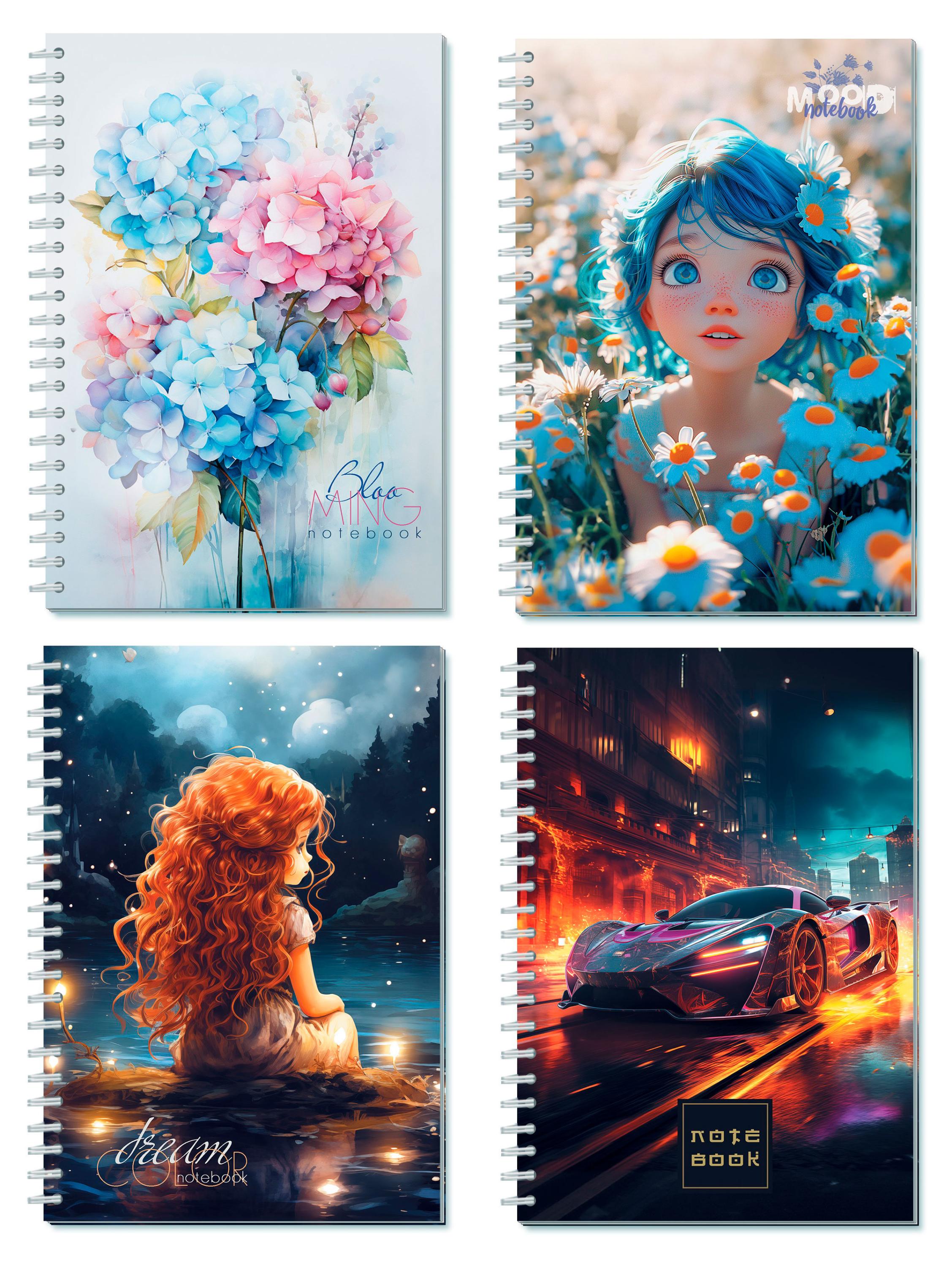 Изображение товара Записная книжка «АппликА» А5 клетка 60 л, 1 шт в ассортименте