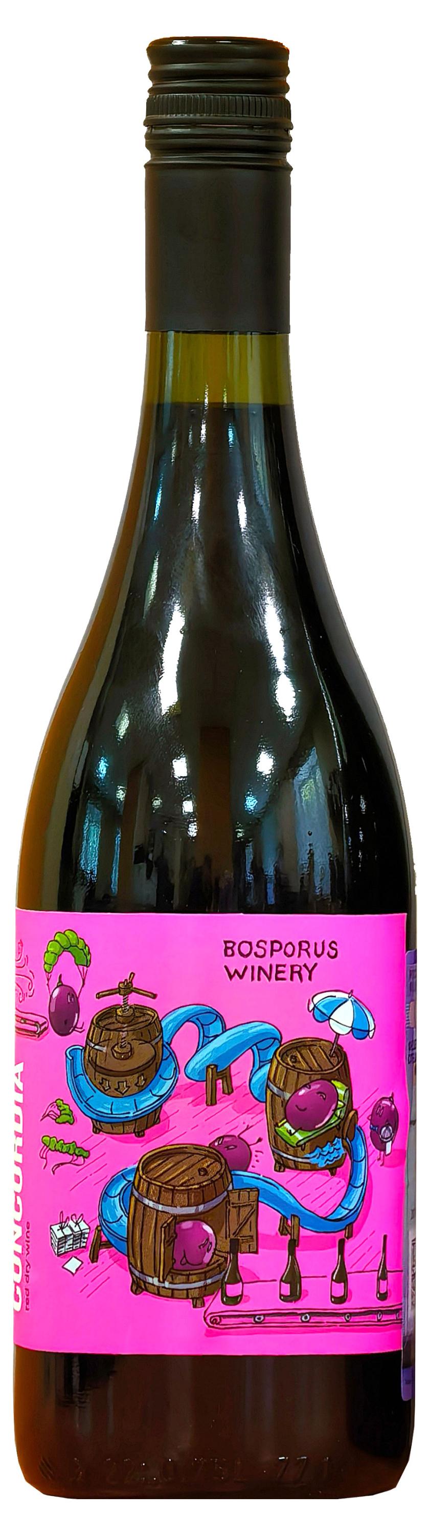 Изображение товара Вино Bosporus Winery Concordia красное полусладкое Россия, 0, 75 л