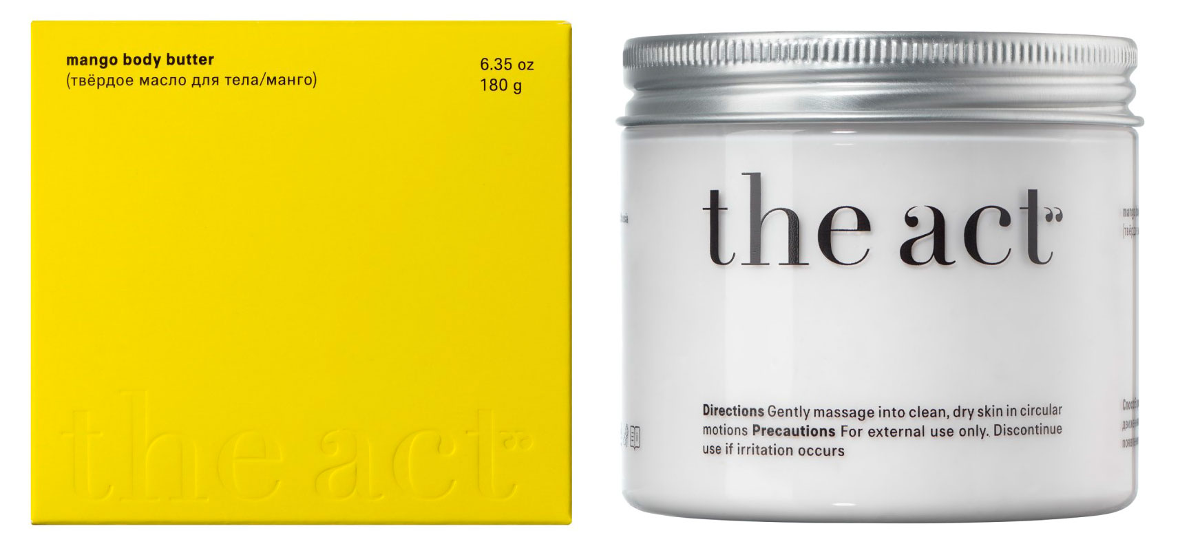 Изображение товара Крем-баттер для тела The Act Питательный с манго, 180 г