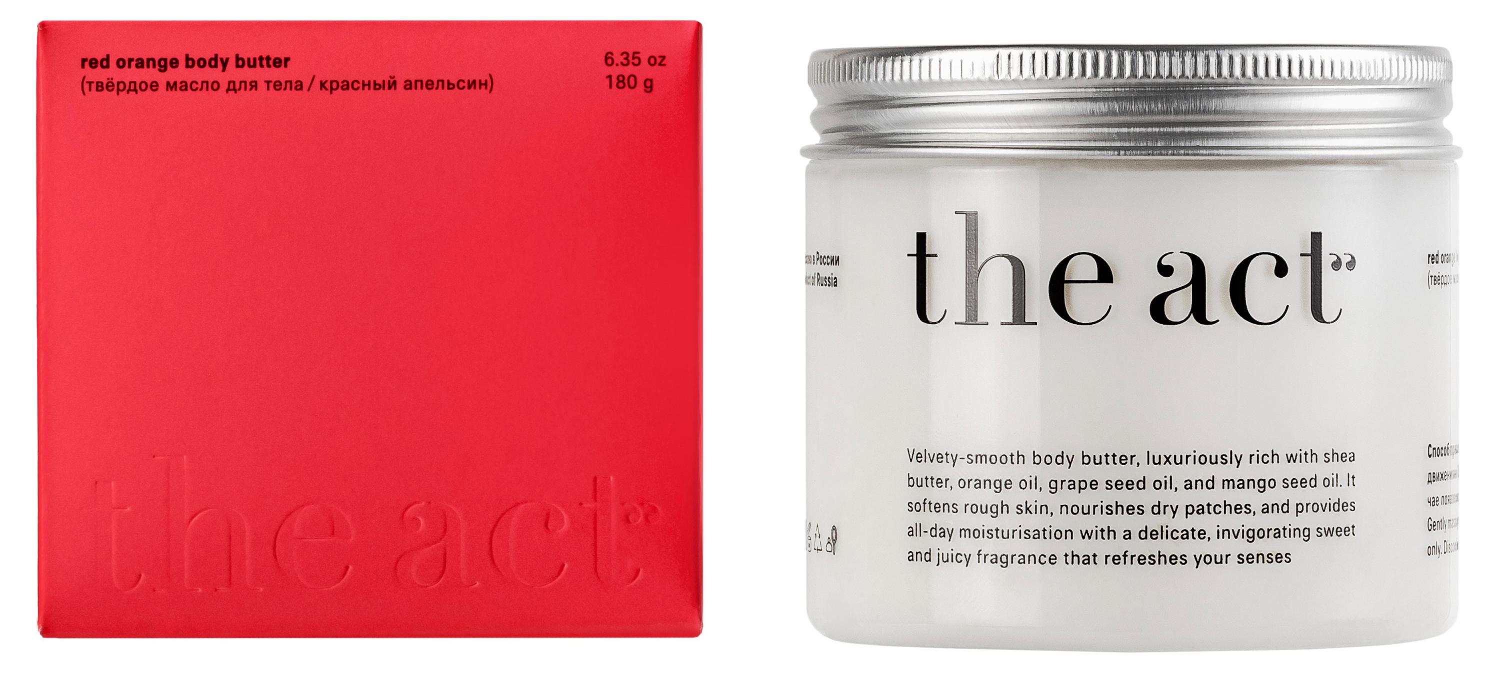 Изображение товара Крем-баттер для тела The Act Увлажняющий сицилийский апельсин, 180 г