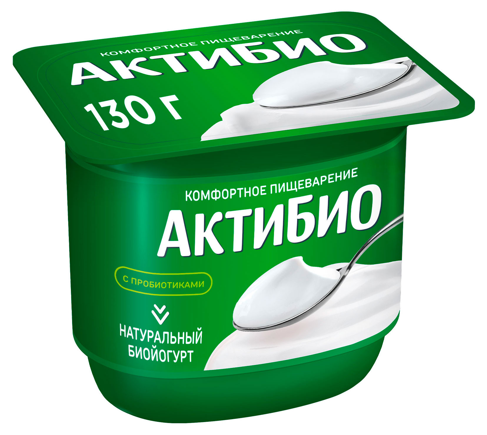 Изображение товара Йогурт АктиБио натуральный 3 5 процента БЗМЖ 130 г
