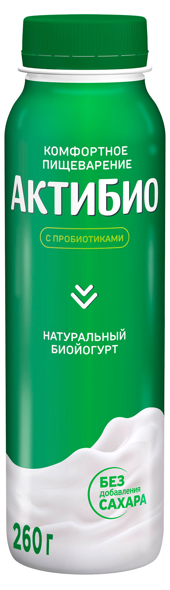 Изображение товара Йогурт питьевой «АктиБио» натуральный 1,8% БЗМЖ 260 г