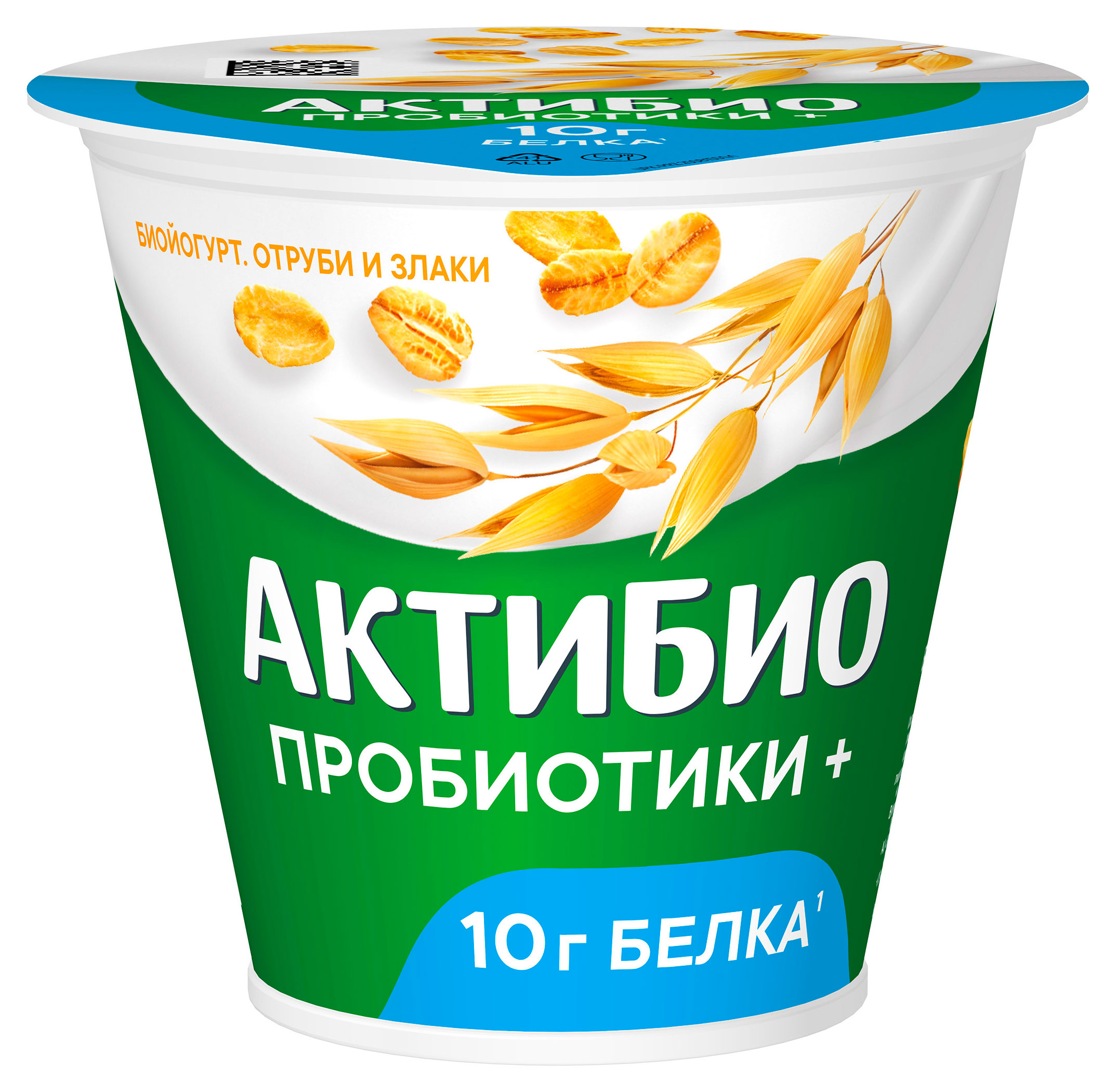 Изображение товара Йогурт АКТИБИО с отрубями и злаками 2,9% БЗМЖ, 220 г