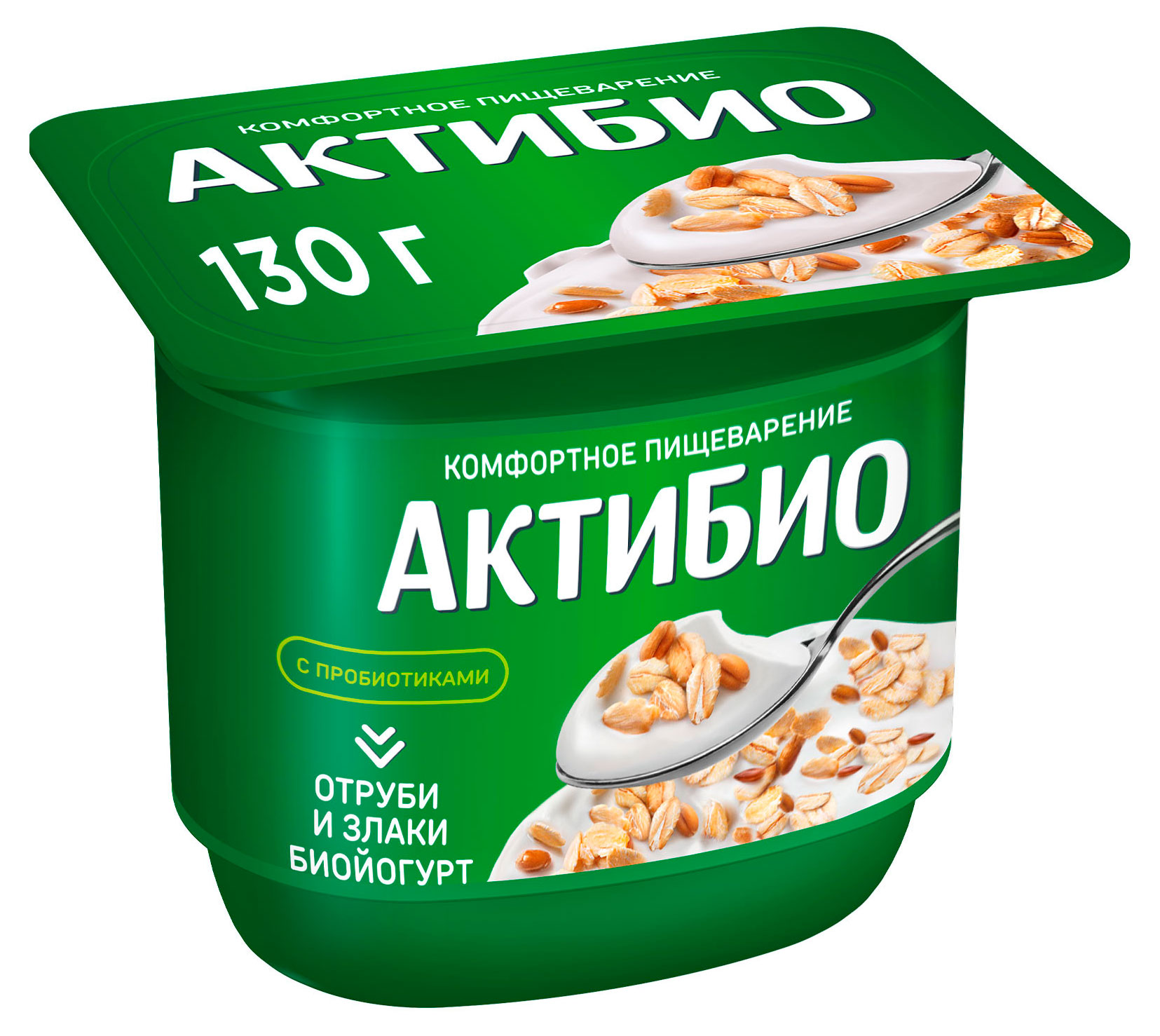 Изображение товара Густой йогурт АктиБио с отрубями и злаками 130 г