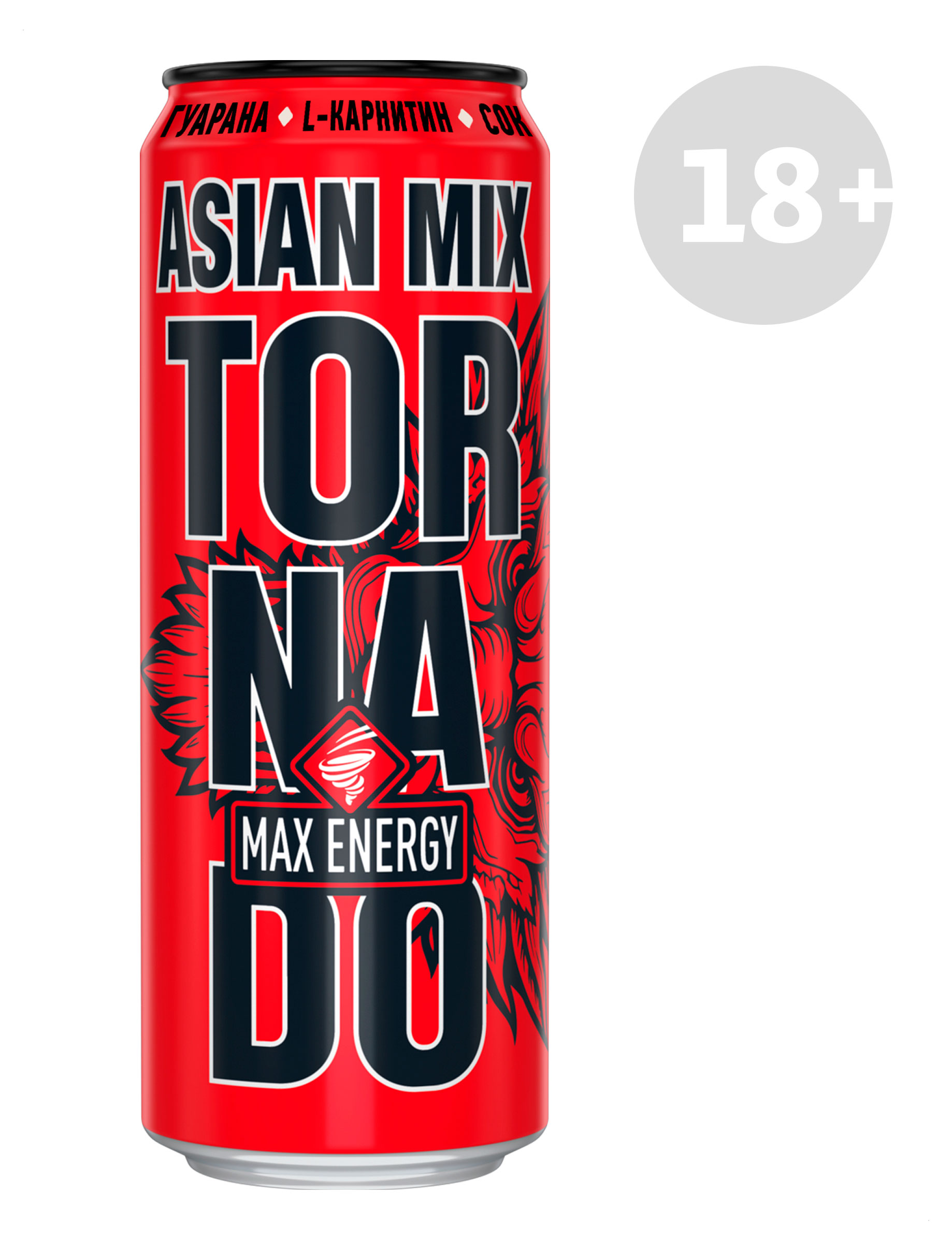 Изображение товара Напиток энергетический Tornado Max Energi Asiam mix, 450 мл