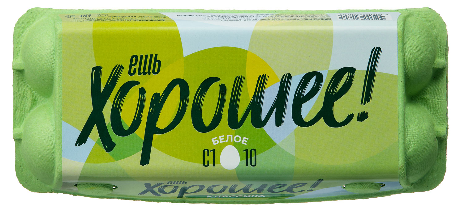Изображение товара Яйцо куриное «Ешь хорошее» Eat good С1 белое, 10 шт