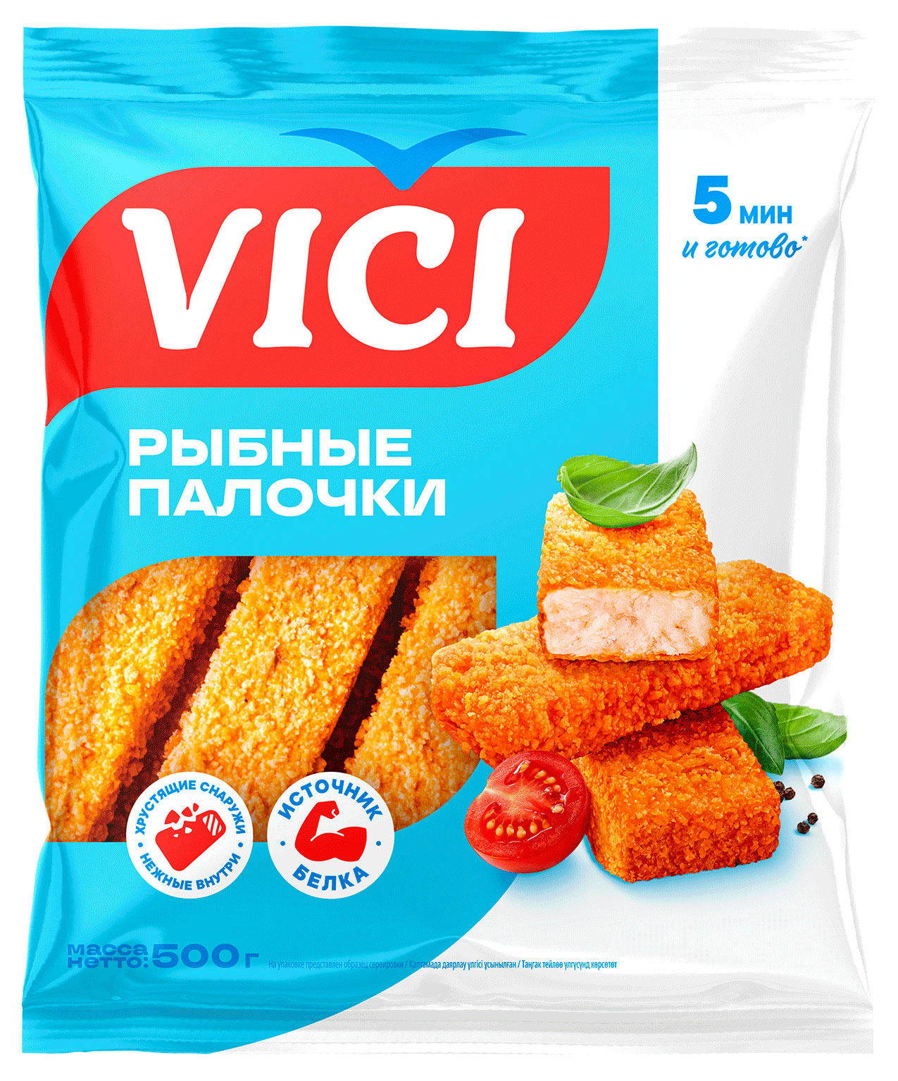 Изображение товара Рыбные палочки VICI в панировке замороженные 500 г