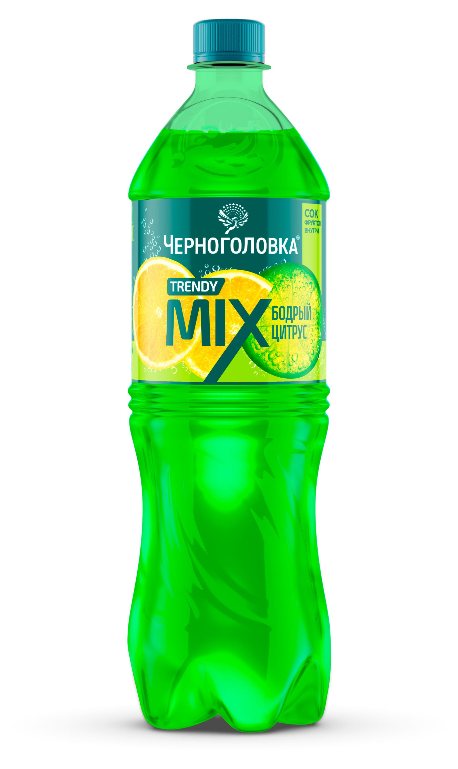 Изображение товара Газированный напиток Черноголовка Trendy Mixes лимон лайм лемонграсс 1л
