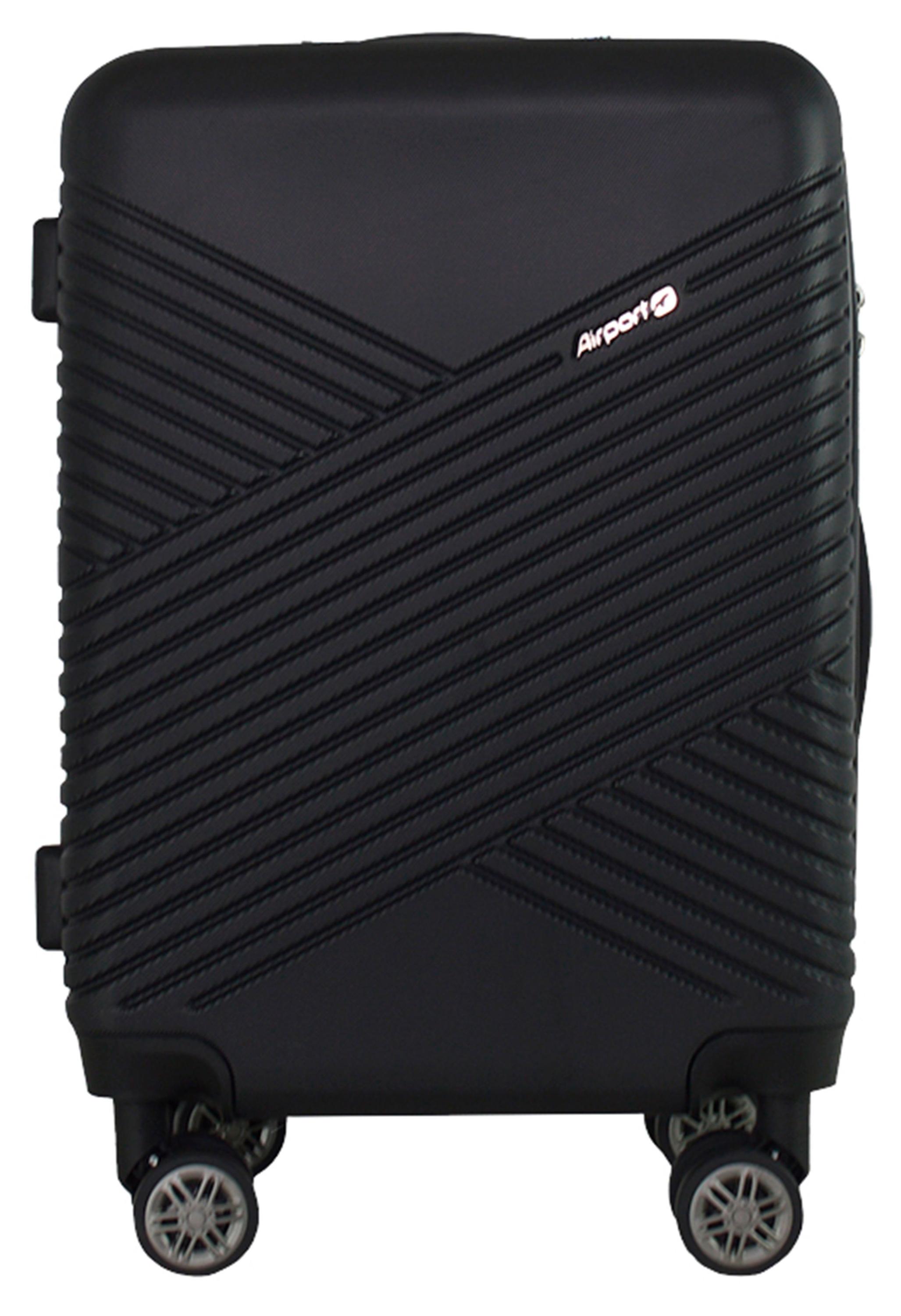Изображение товара Чемодан жесткий Airport черный 8 колес, размер S