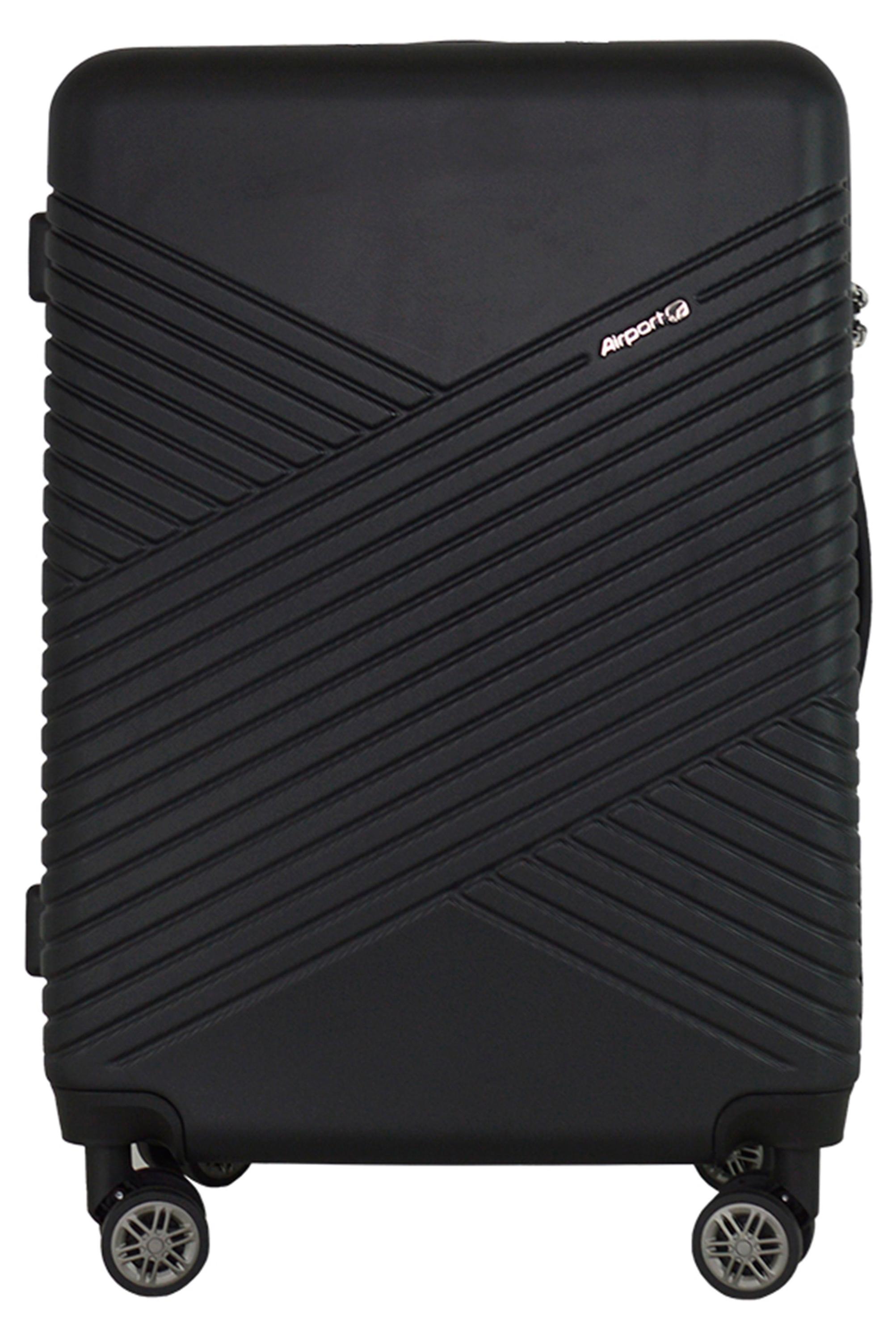 Изображение товара Чемодан Airport SHANGHAI TWINKLE 70-100 см Черный с 8 колесами