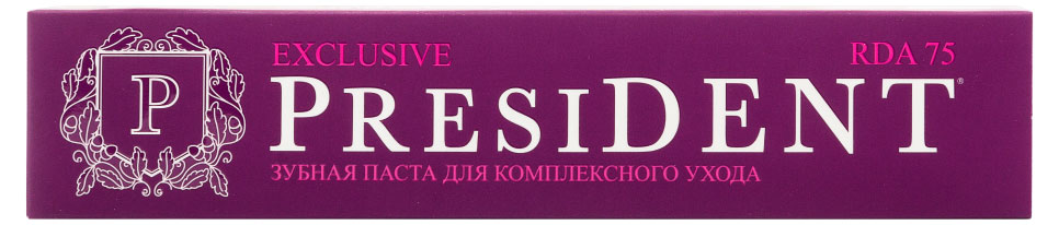 Изображение товара Зубная паста President Exclusive c RDA75 для комплексного ухода, 75 г