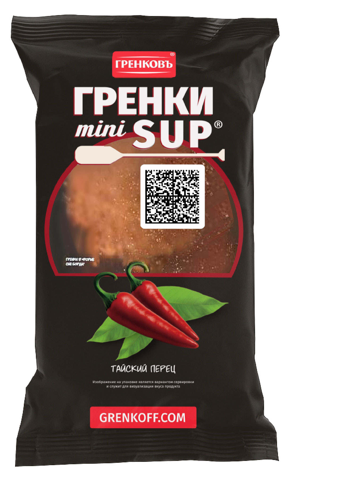 Изображение товара Гренки ржано-пшеничные «Гренковъ» mini-sup тайский перец, 50 г