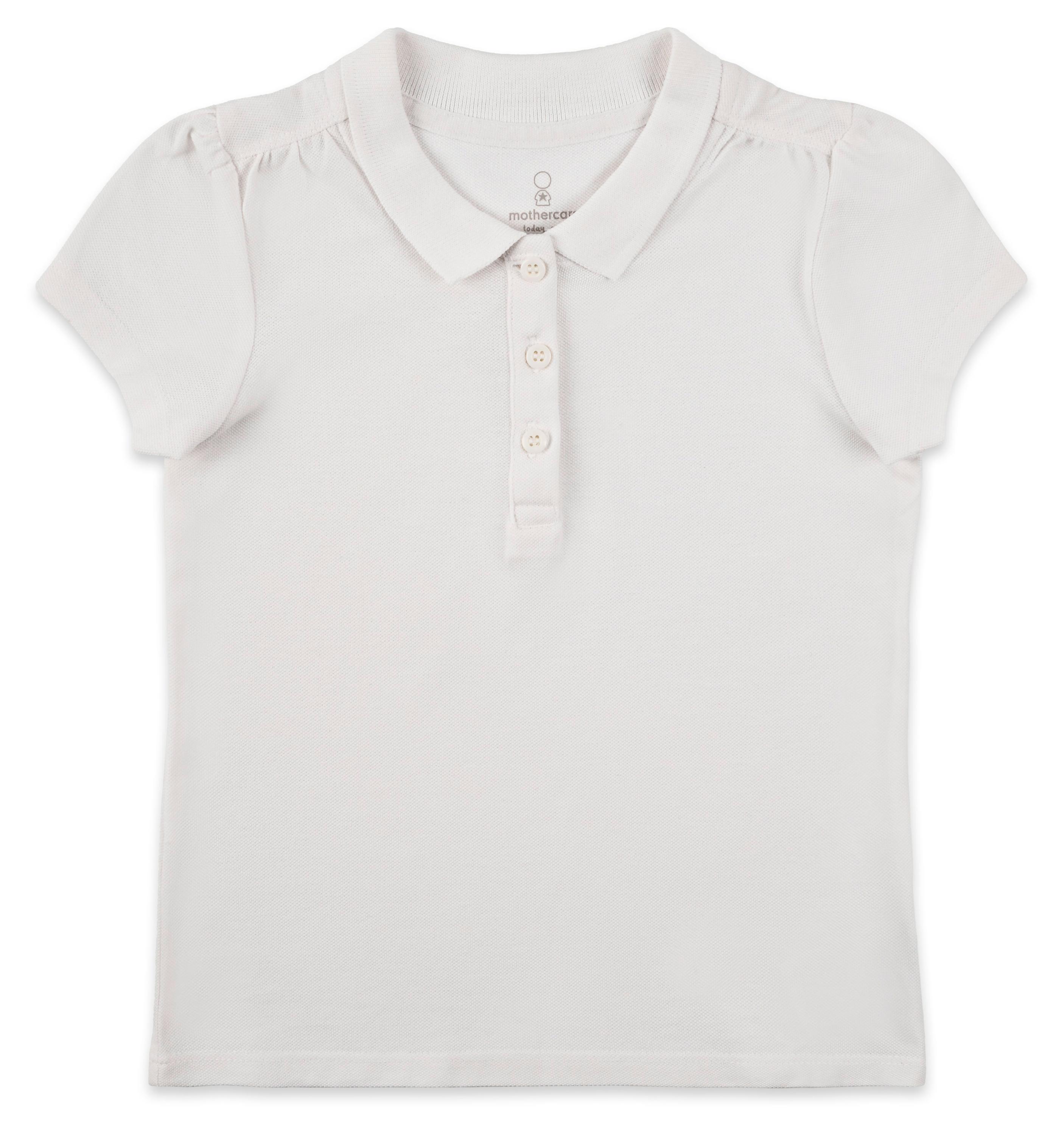 

Футболка-поло для девочки Mothercare белая, р.80-140