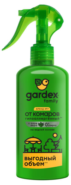 Изображение товара Средство репеллентное Gardex Фэмили от комаров, 190 мл