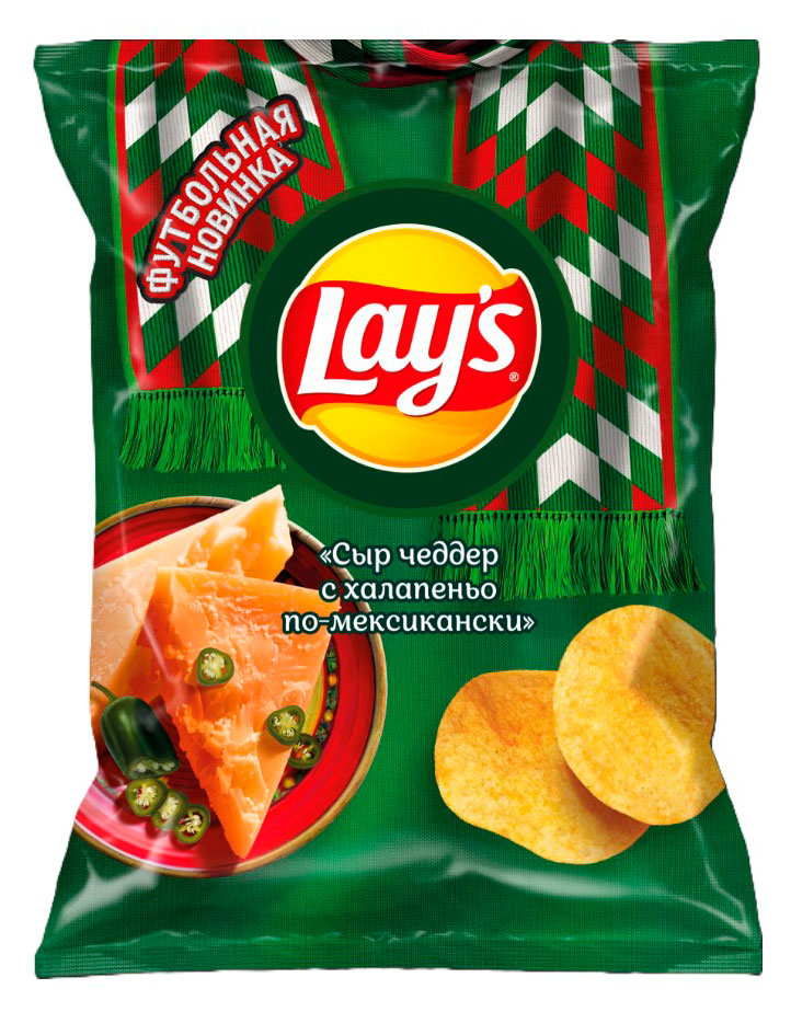 

Чипсы картофельные Lay's Сыр чеддер с халапеньо по-мексикански, 105 г