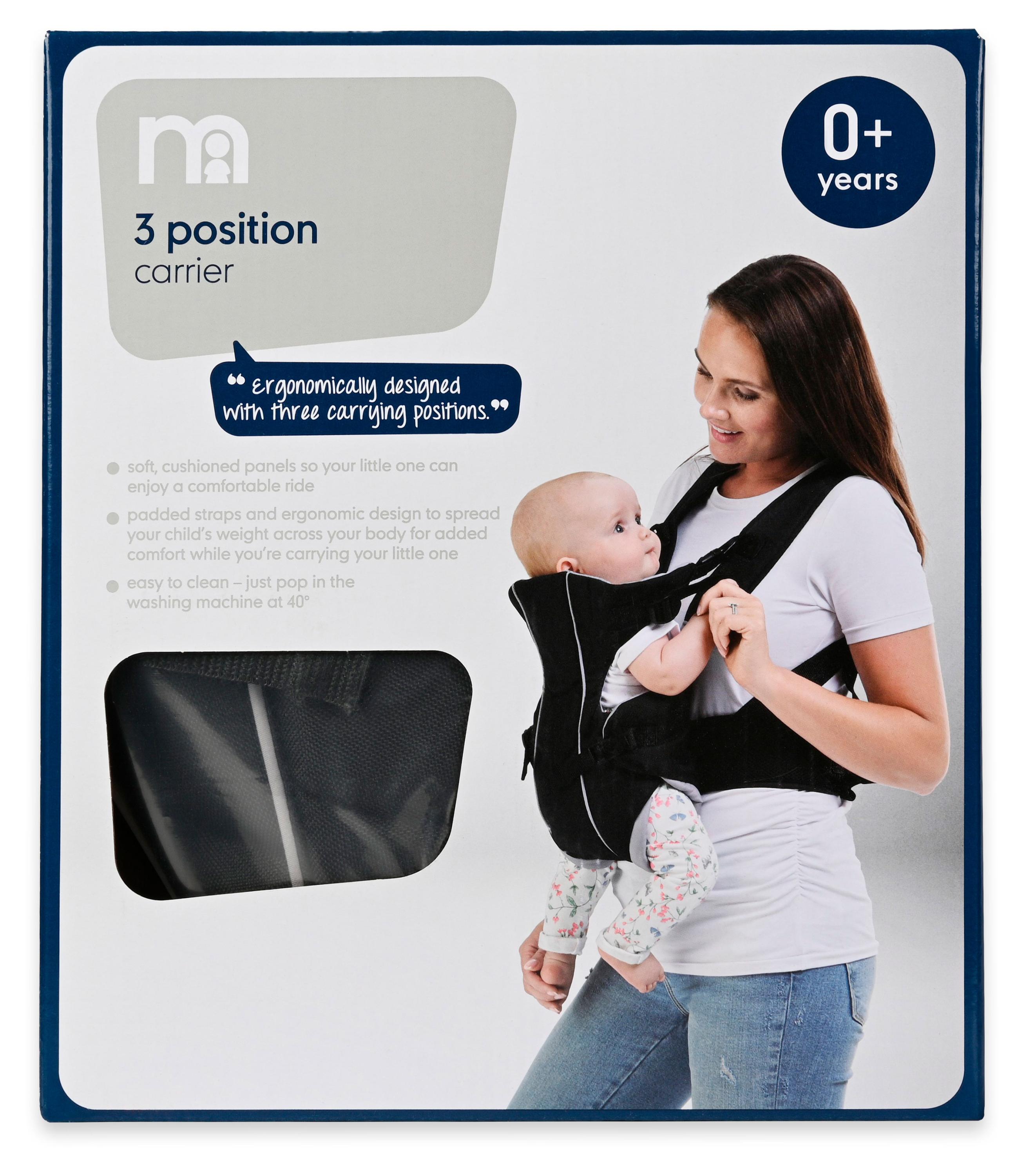 Изображение товара Рюкзак-переноска детский Mothercare 3-х позиционный черный