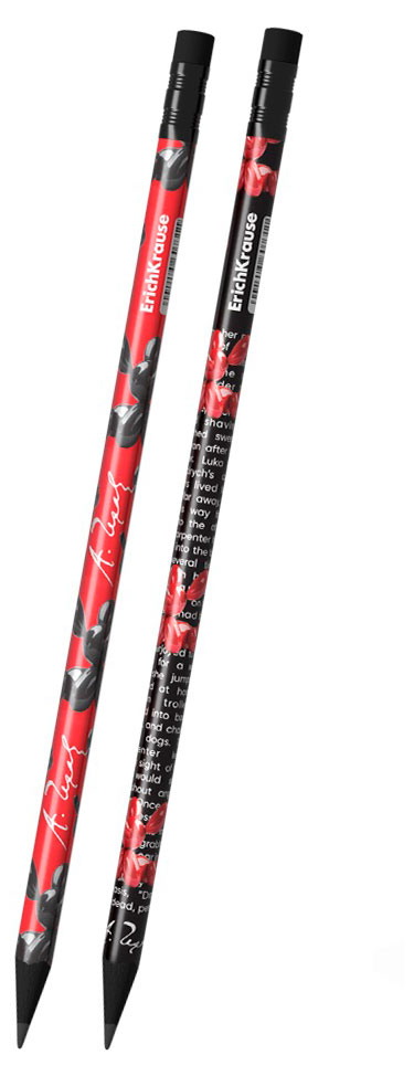 Изображение товара Карандаш чернографитный карандаш ErichKrause Balloon Dog трехгранный с ластиком НВ, 1 шт в ассортименте