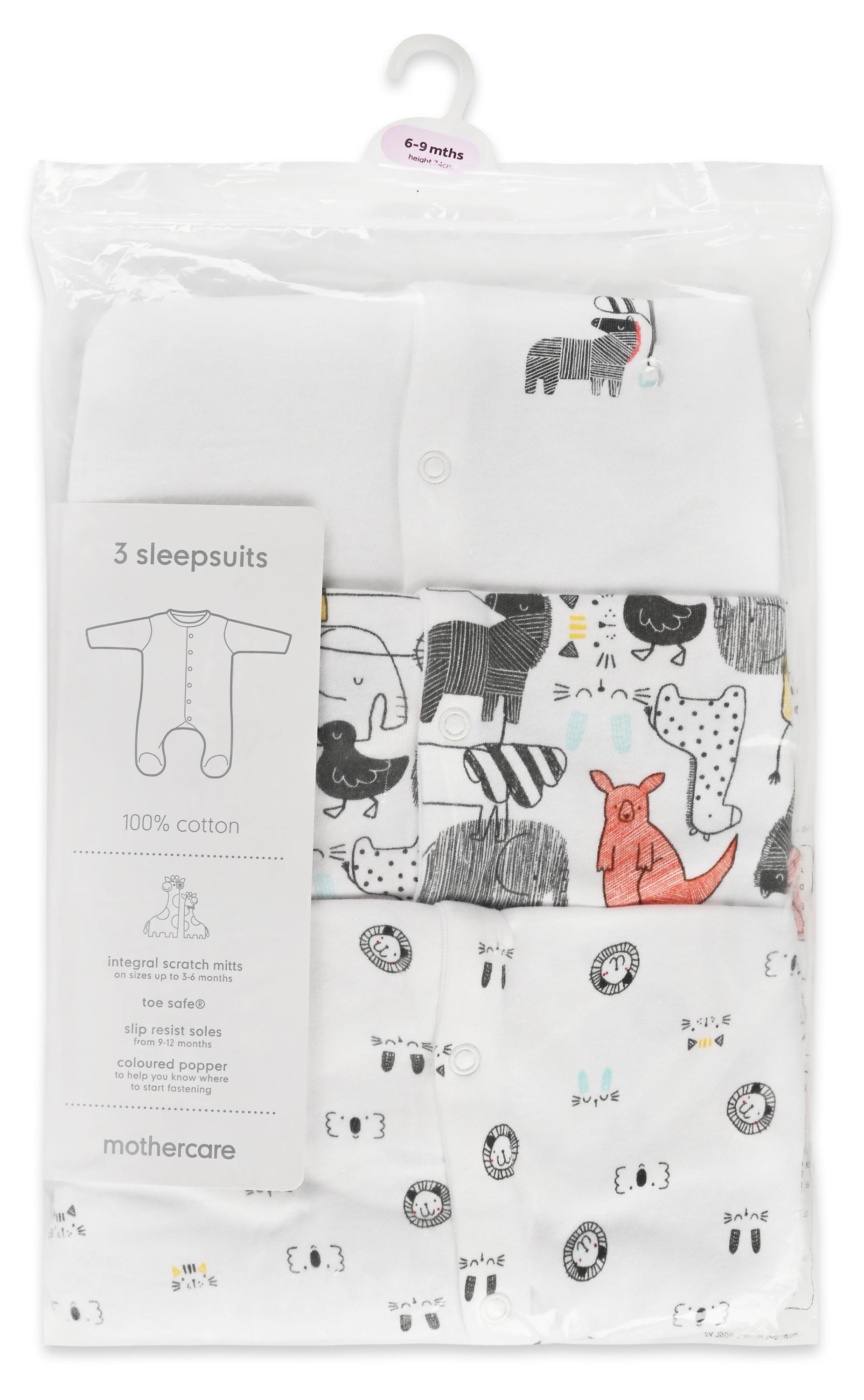

Комбинезоны для новорожденных Mothercare 3 шт, р.50-86