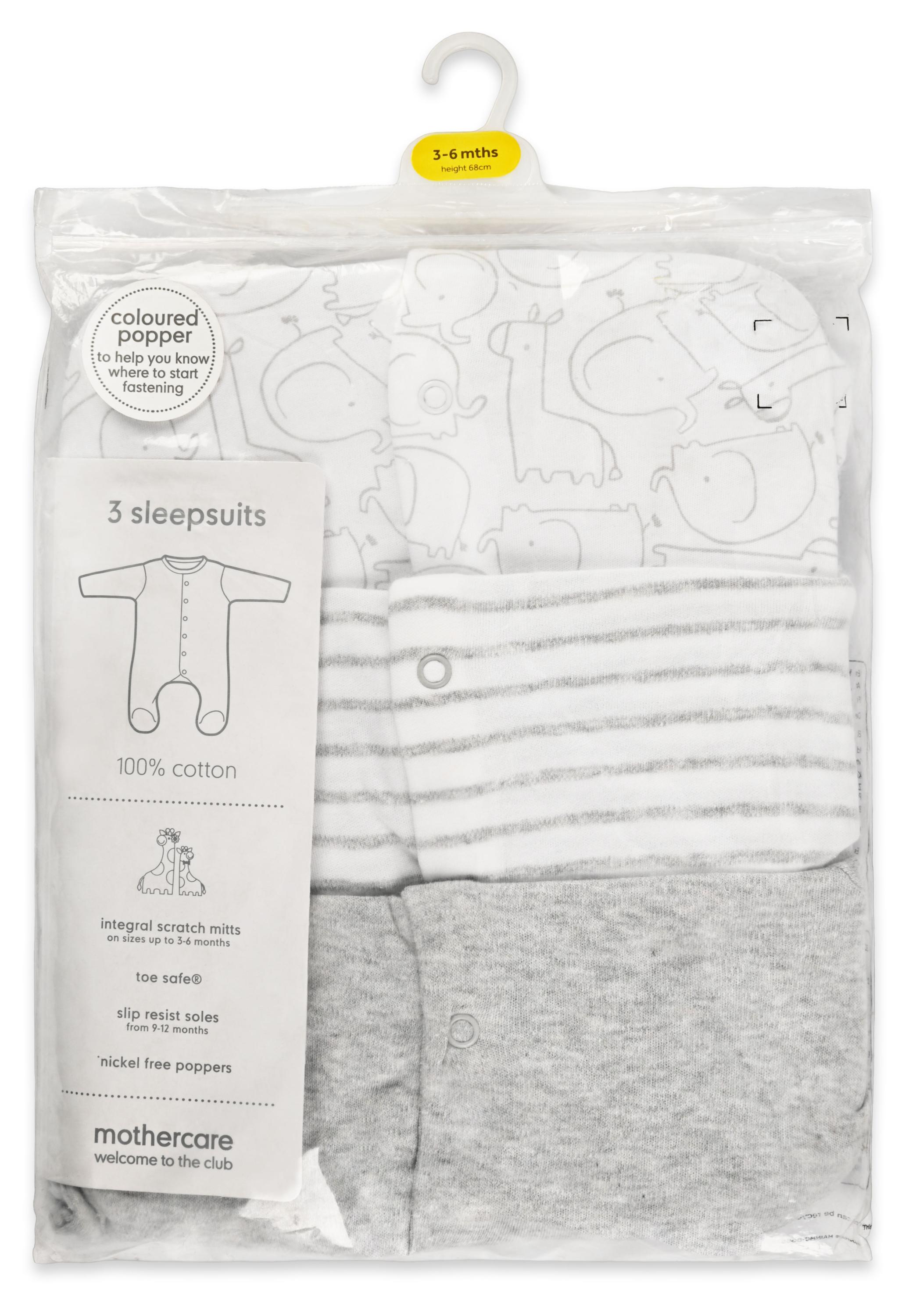 Изображение товара Комбинезоны Mothercare Нейтральные 3 шт 44-86 см
