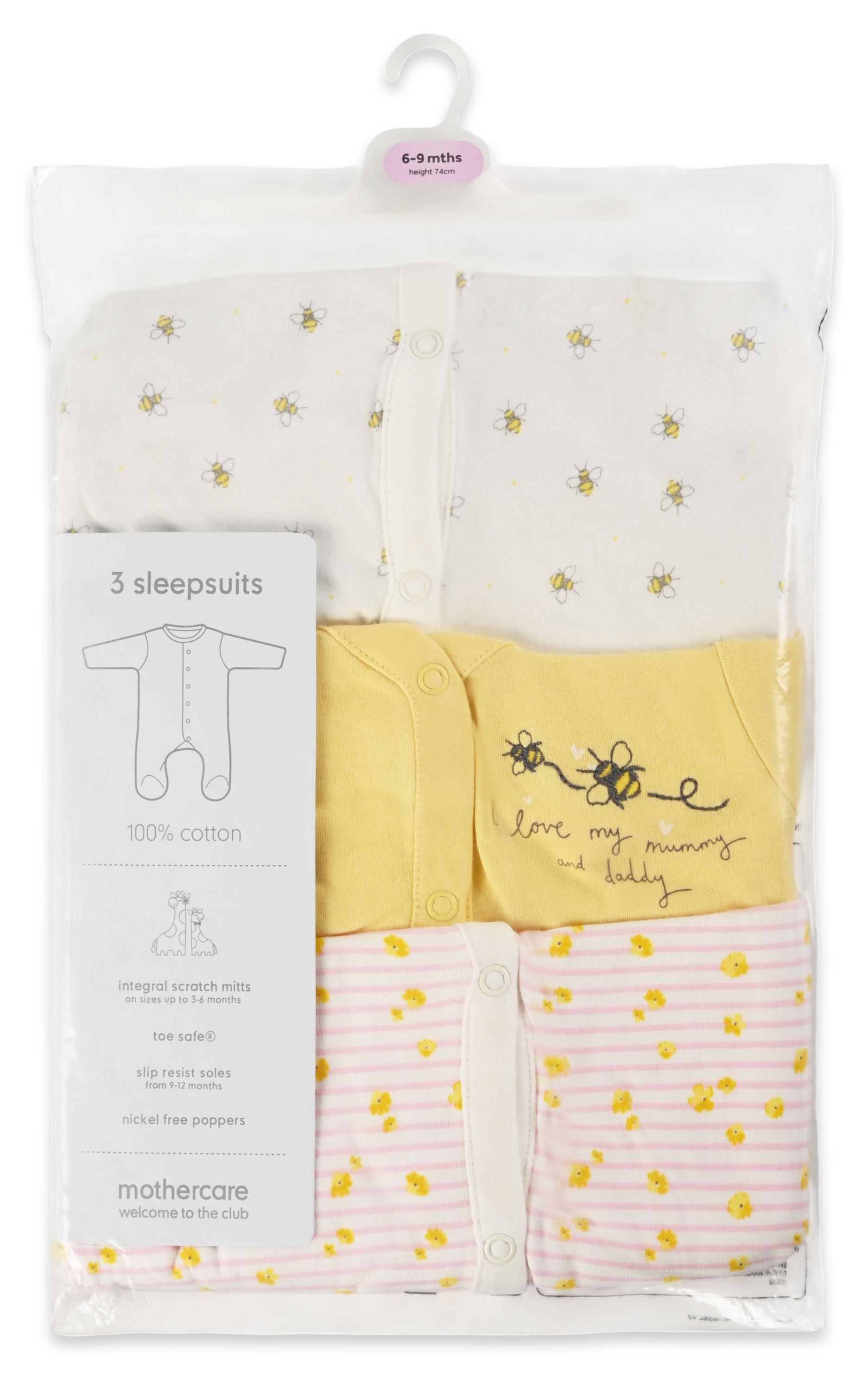 

Комбинезоны для новорожденных Mothercare 3 шт, р.50-86