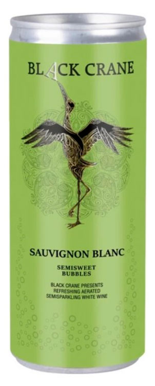 Изображение товара Напиток виноградосодержащий Black Crane Совиньон Блан игристое белое полусладкое Молдова, 0,25 л
