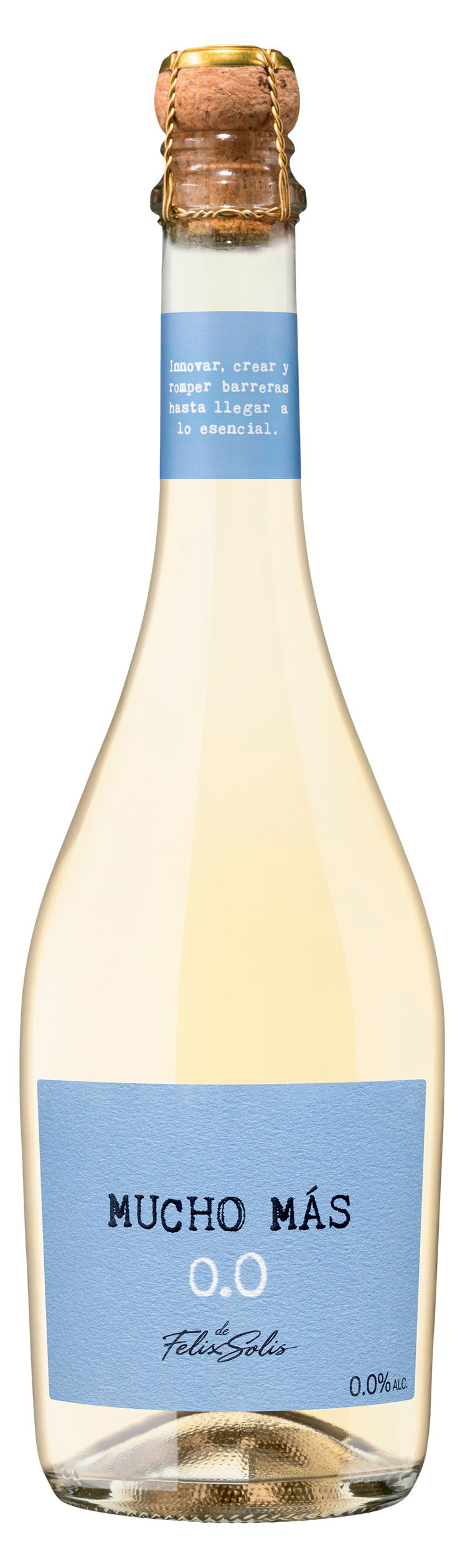 Изображение товара Игристое вино безалкогольное Mucho Mas белое полусухое Испания, 0,75 л