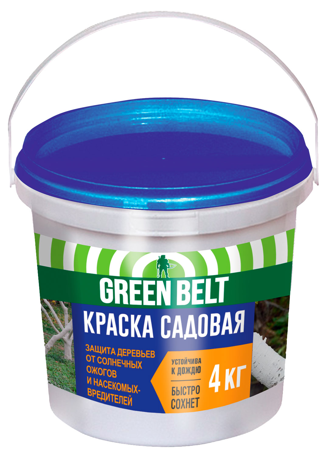 

Краска садовая GREEN BELT Защита от солнечных ожогов и насекомых-вредителей, 4 кг
